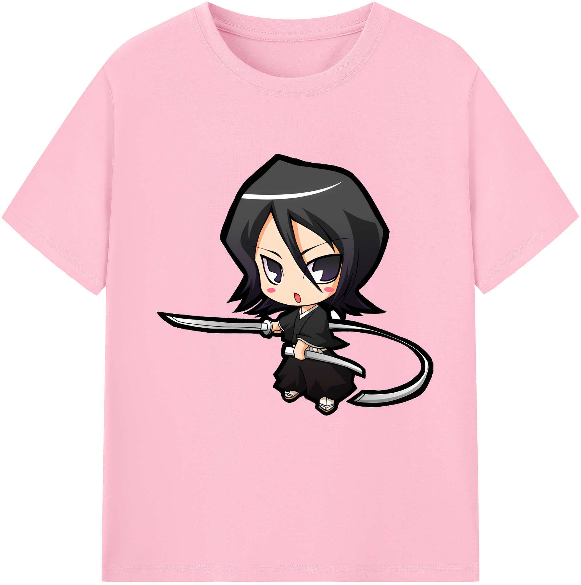 （画像用） ブリーチ 朽木ルキア BLEACH Kuchiki Rukia 綿100％半袖Tシャツ（フロントプリント）