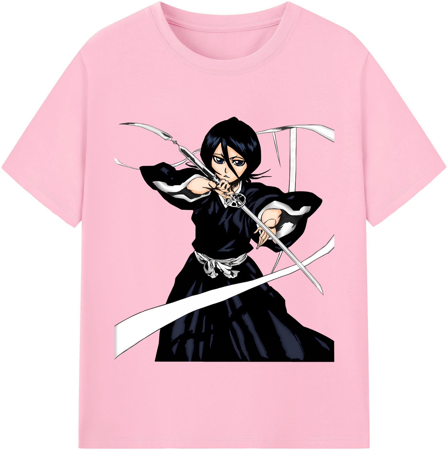 （画像用） ブリーチ 朽木ルキア BLEACH Kuchiki Rukia 綿100％半袖Tシャツ（フロントプリント）