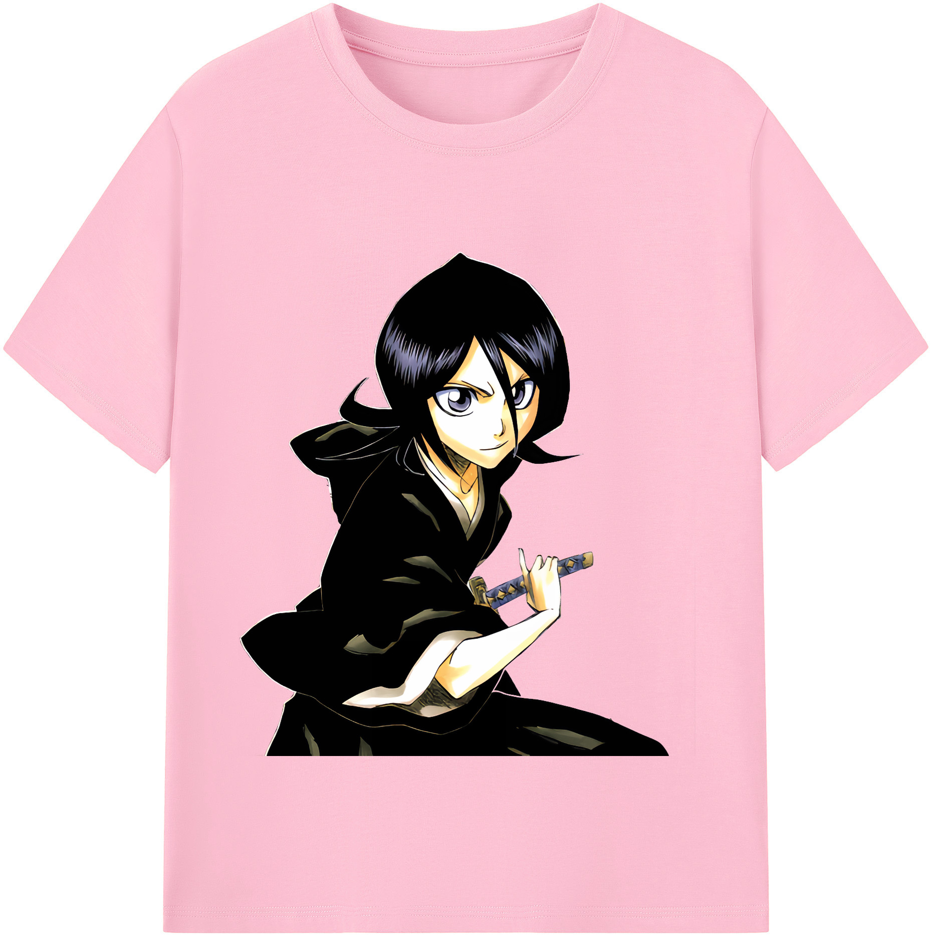 （画像用） ブリーチ 朽木ルキア BLEACH Kuchiki Rukia 綿100％半袖Tシャツ（フロントプリント）