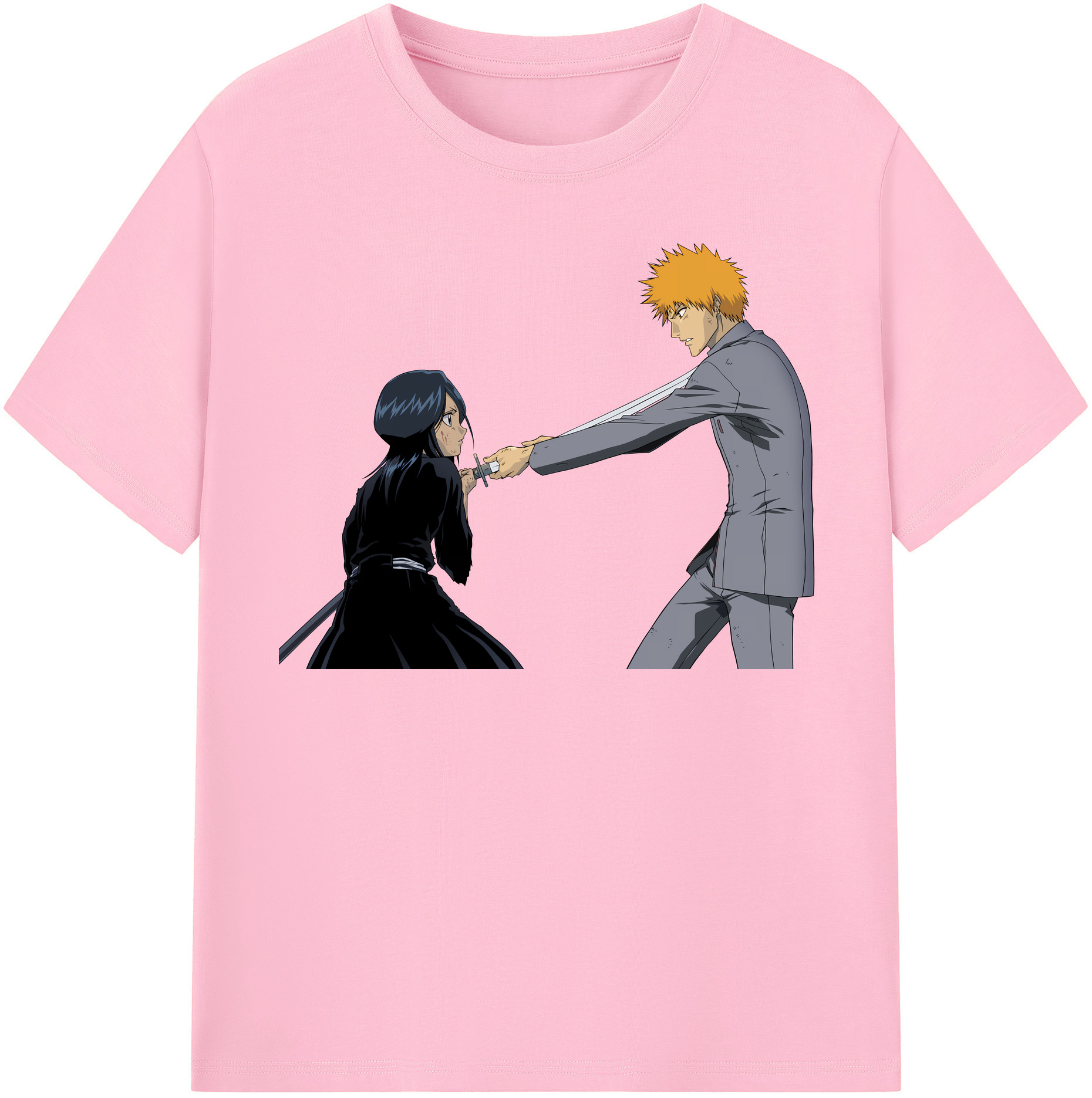 （画像用） ブリーチ 朽木ルキア BLEACH Kuchiki Rukia 綿100％半袖Tシャツ（フロントプリント）