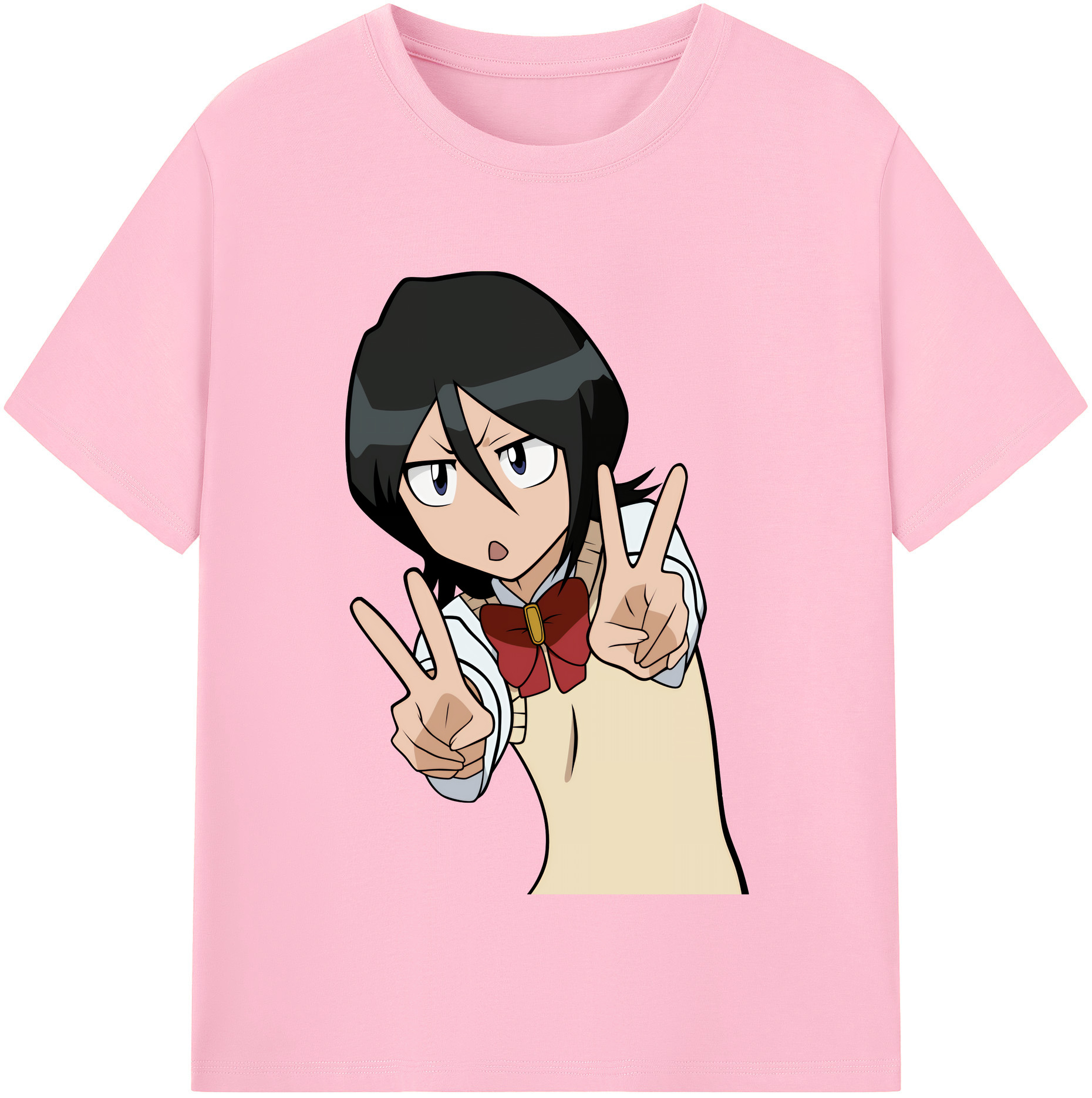 （画像用） ブリーチ 朽木ルキア BLEACH Kuchiki Rukia 綿100％半袖Tシャツ（フロントプリント）
