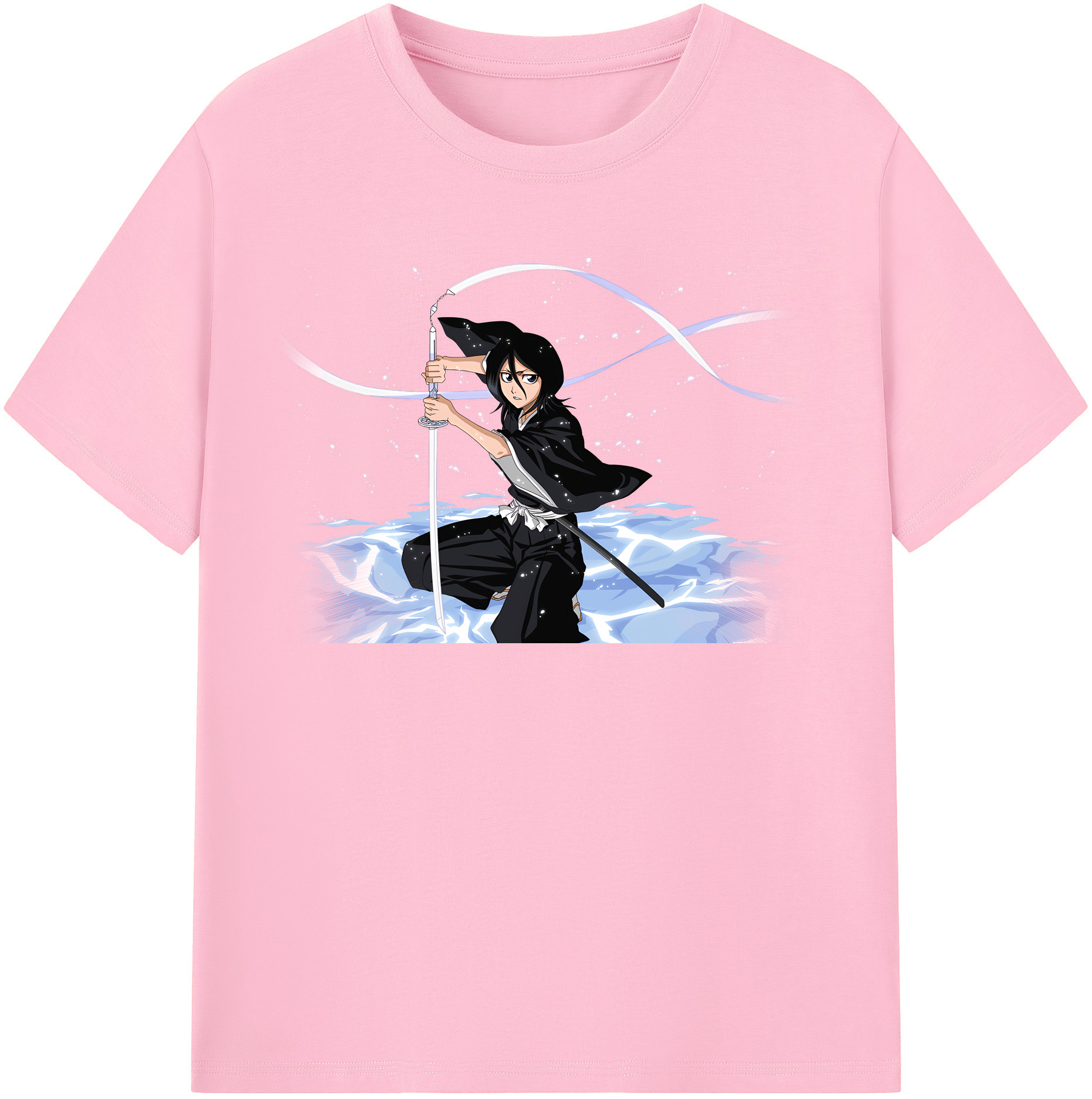 （画像用） ブリーチ 朽木ルキア BLEACH Kuchiki Rukia 綿100％半袖Tシャツ（フロントプリント）