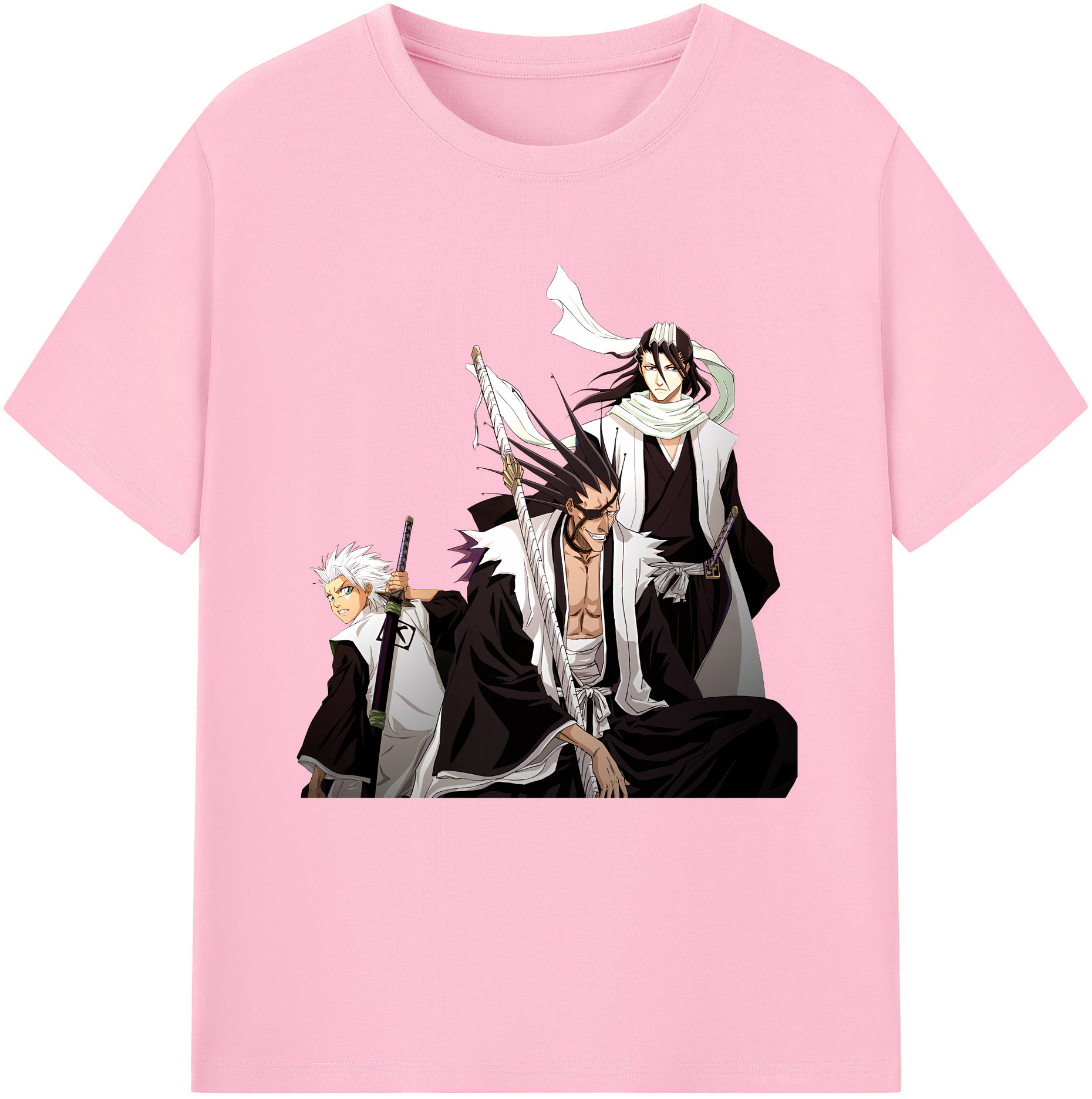 （画像用） ブリーチ ざらき けんぱち BLEACH Zaraki Kenpachi 綿100％半袖Tシャツ（フロントプリント）