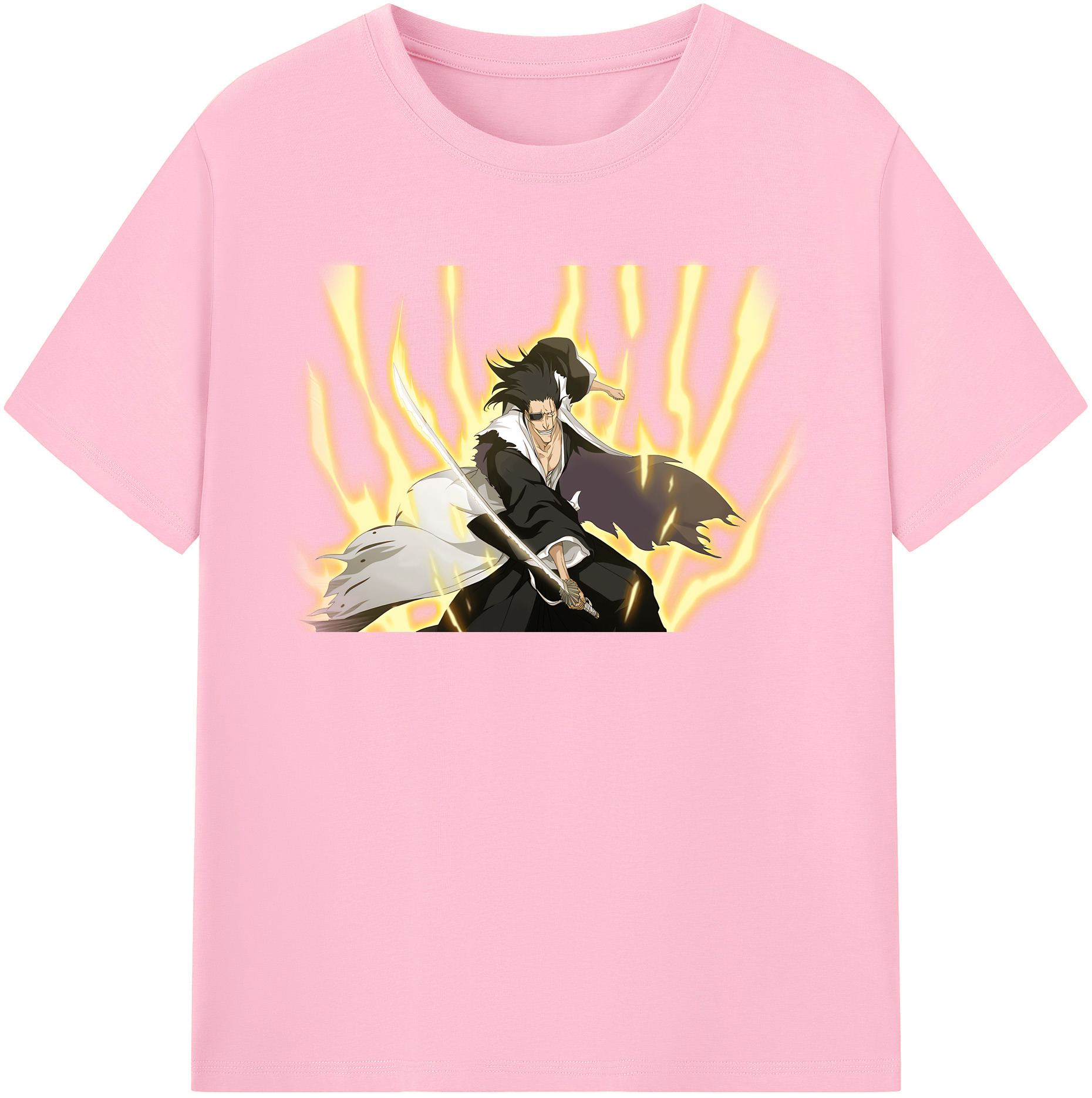 （画像用） ブリーチ ざらき けんぱち BLEACH Zaraki Kenpachi 綿100％半袖Tシャツ（フロントプリント）