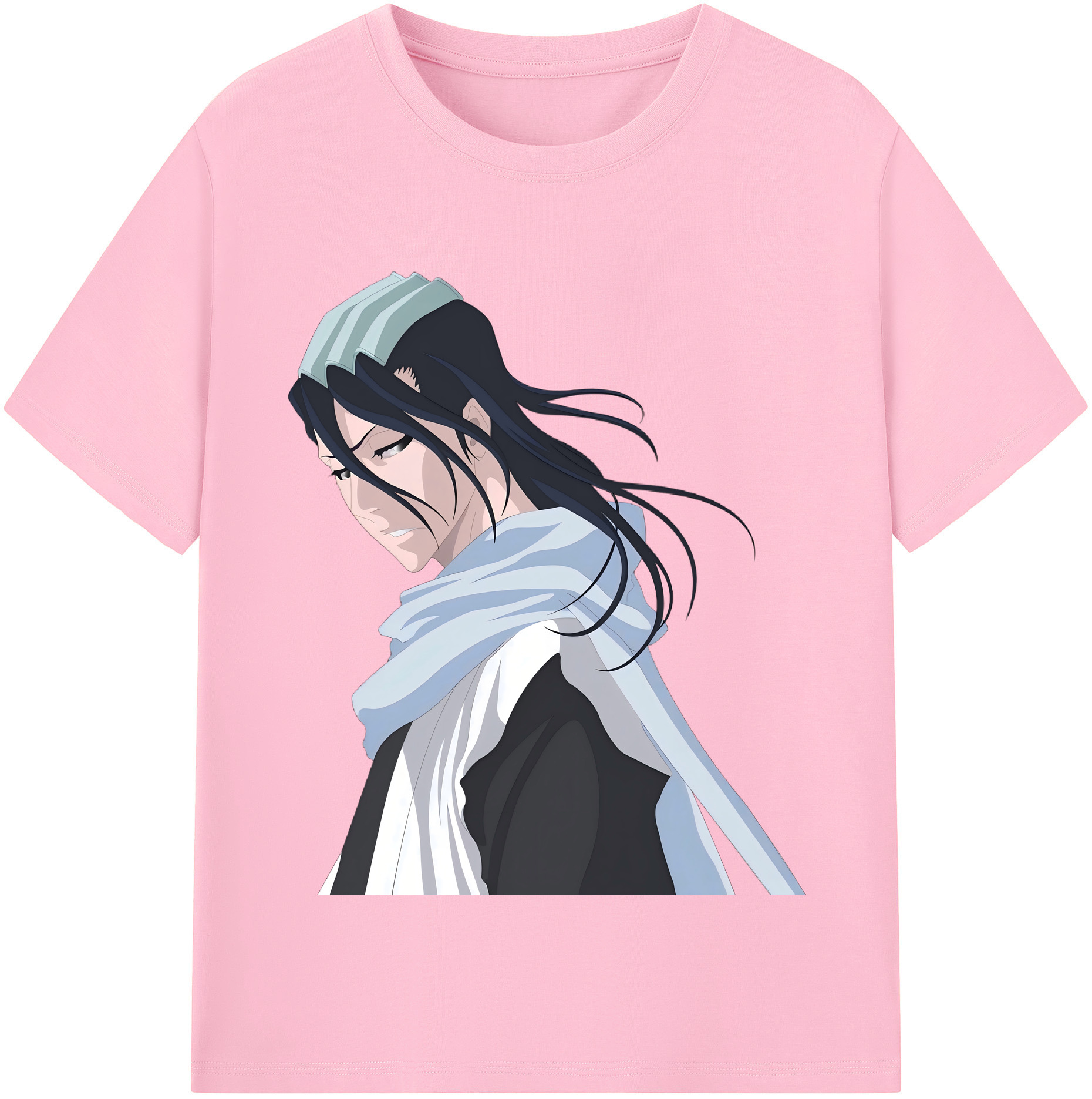 （画像用） ブリーチ くちき びゃくや BLEACH Kuchiki Byakuya 綿100％半袖Tシャツ（フロントプリント）