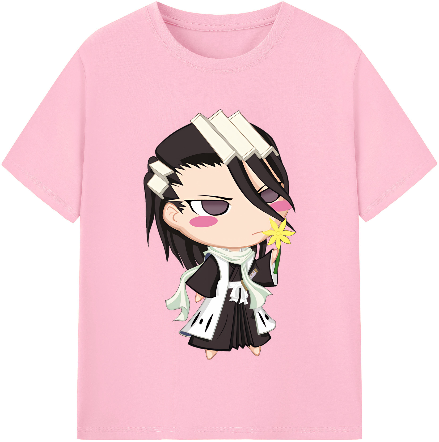 （画像用） ブリーチ くちき びゃくや BLEACH Kuchiki Byakuya 綿100％半袖Tシャツ（フロントプリント）