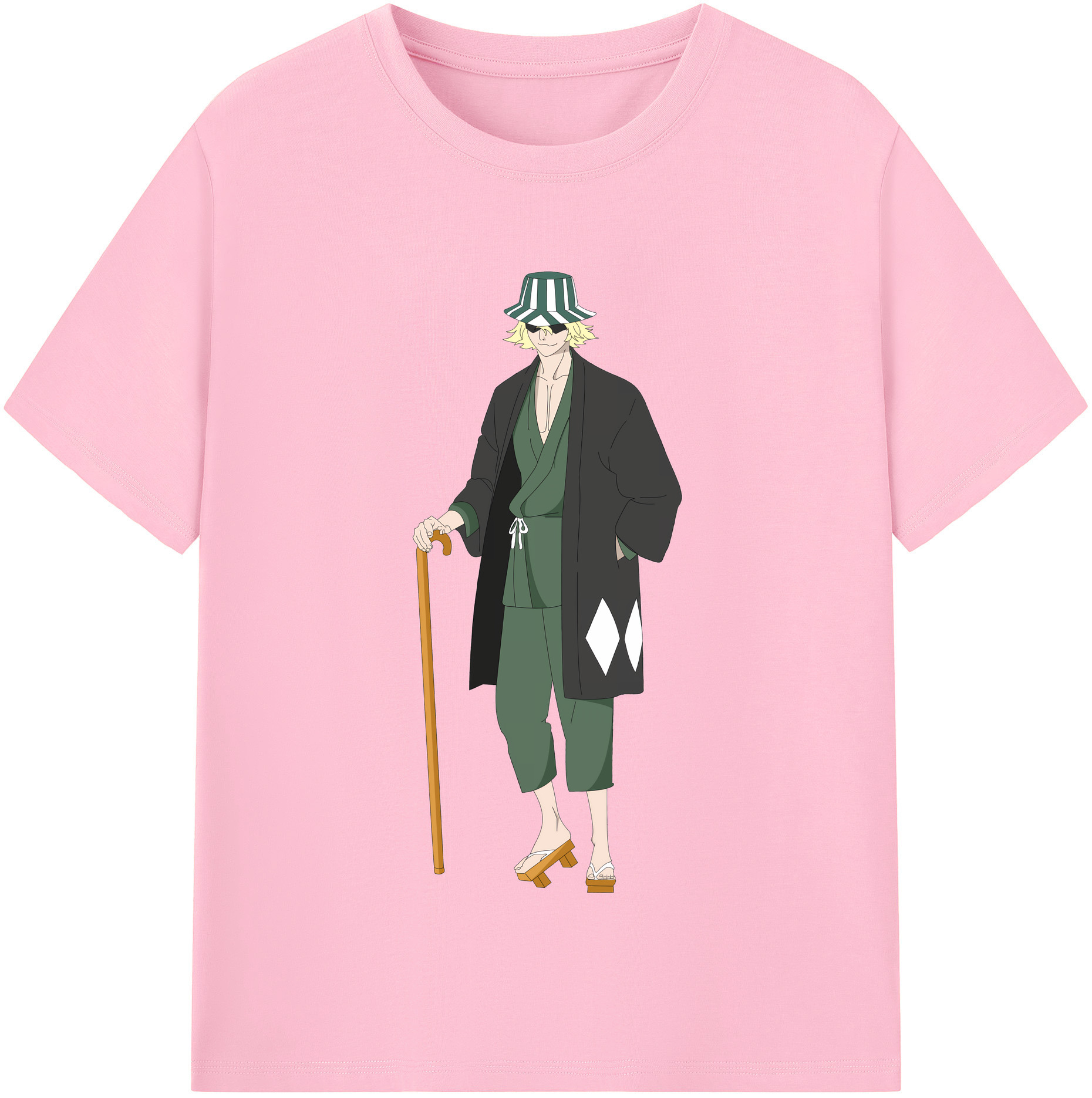 （画像用） "ブリーチ 浦原 喜助（うらはら きすけ） BLEACH Urahara Kisuke " 綿100％半袖Tシャツ（フロントプリント）
