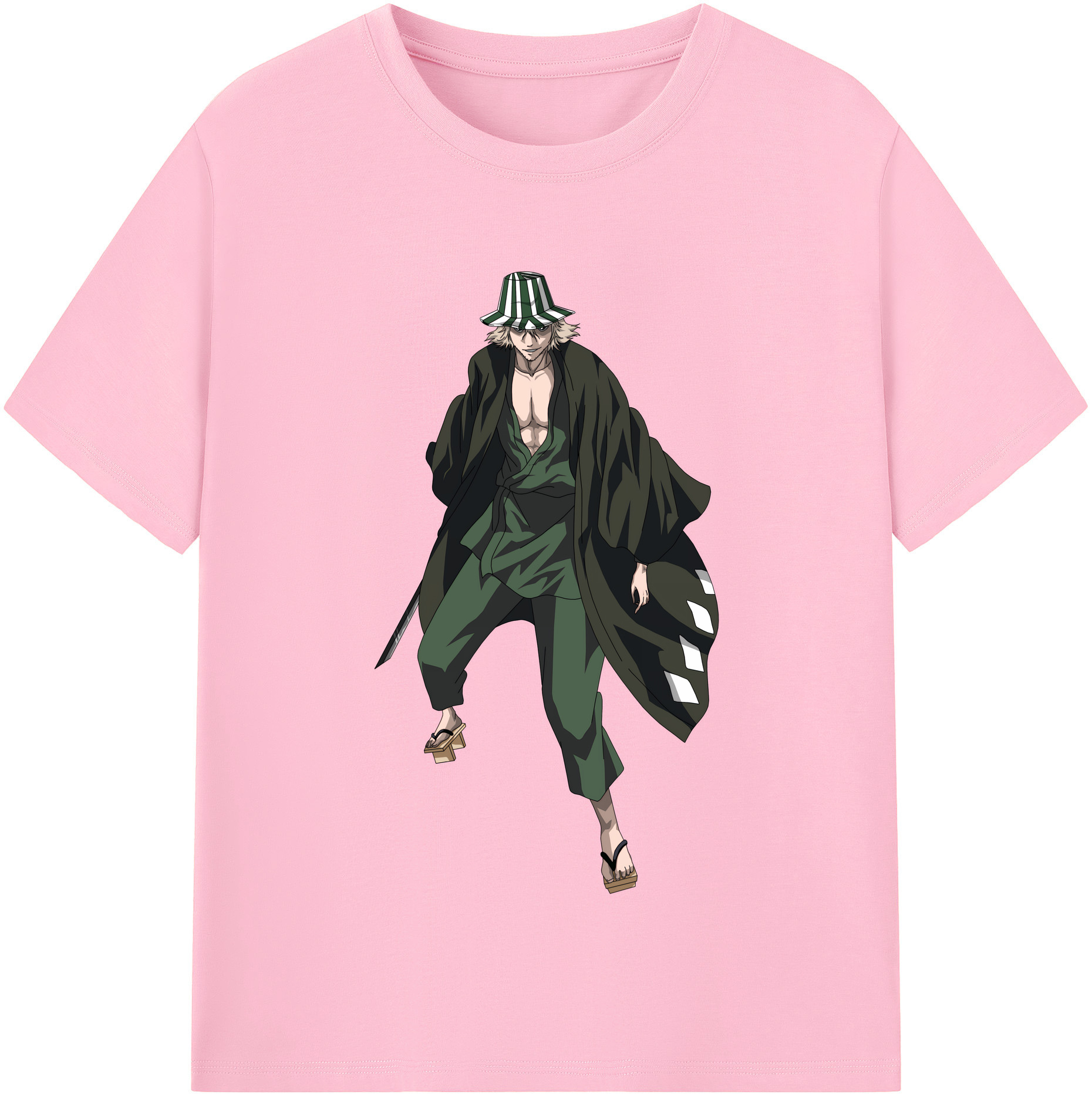 （画像用） "ブリーチ 浦原 喜助（うらはら きすけ） BLEACH Urahara Kisuke " 綿100％半袖Tシャツ（フロントプリント）