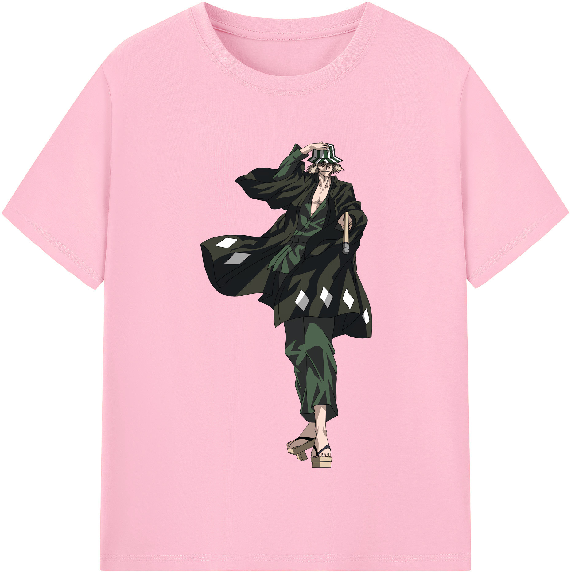 （画像用） "ブリーチ 浦原 喜助（うらはら きすけ） BLEACH Urahara Kisuke " 綿100％半袖Tシャツ（フロントプリント）