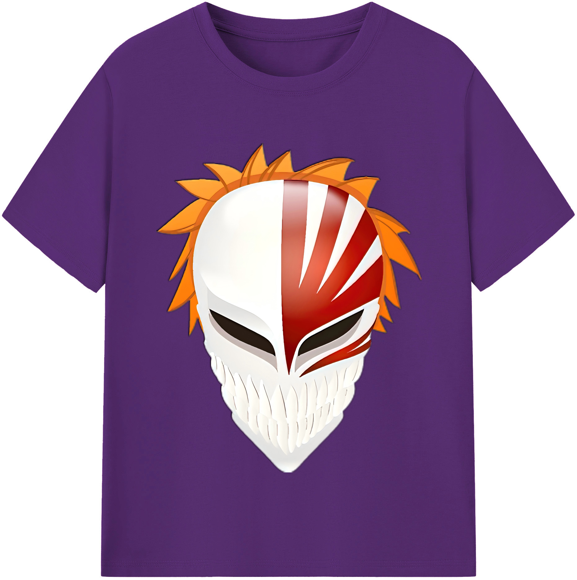 （画像用） ブリーチ 黒崎一護（くろさき いちご）BLEACH Kurosaki Ichigo 綿100％半袖Tシャツ（フロントプリント）