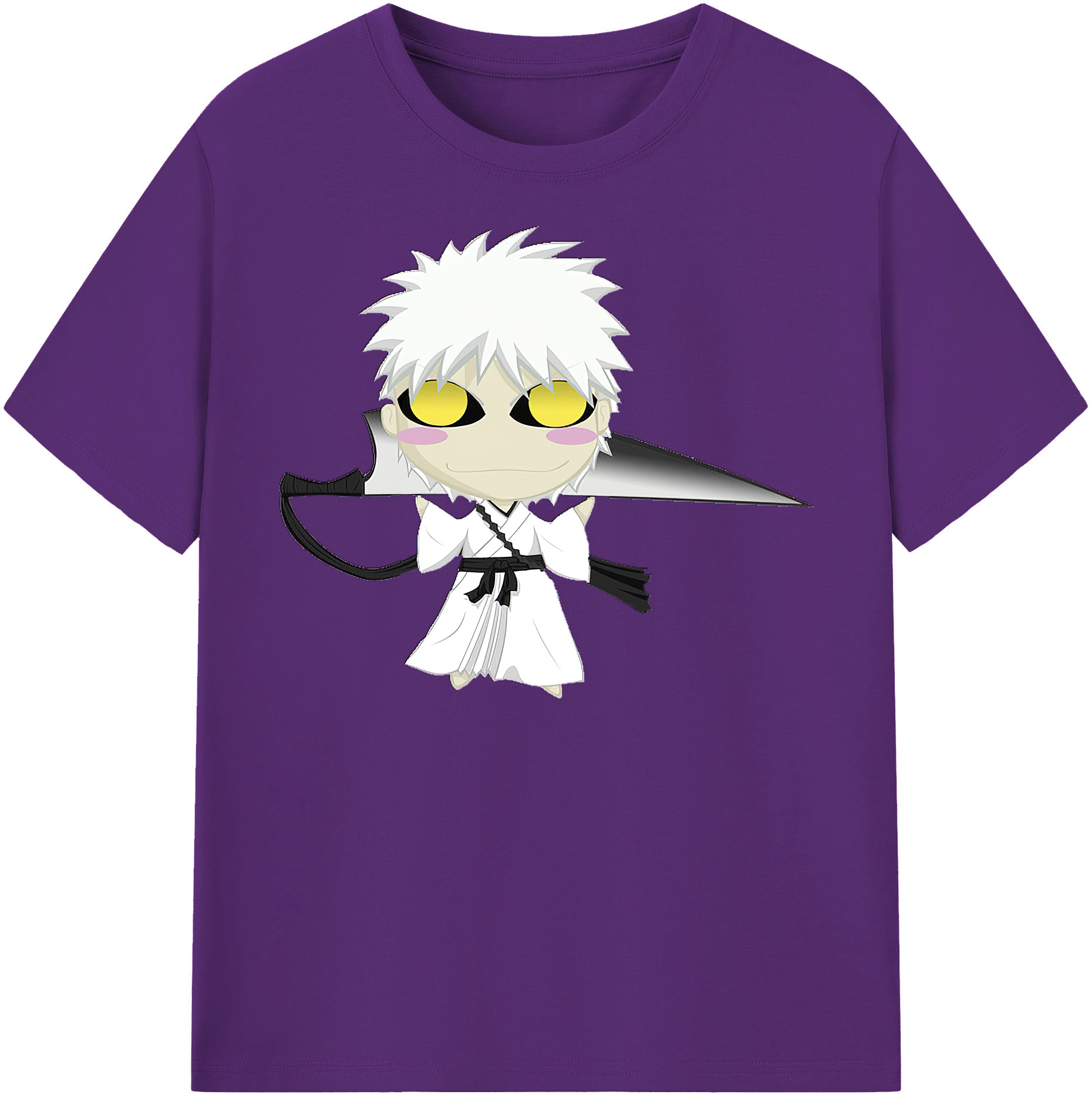 （画像用） ブリーチ 黒崎一護（くろさき いちご）BLEACH Kurosaki Ichigo 綿100％半袖Tシャツ（フロントプリント）