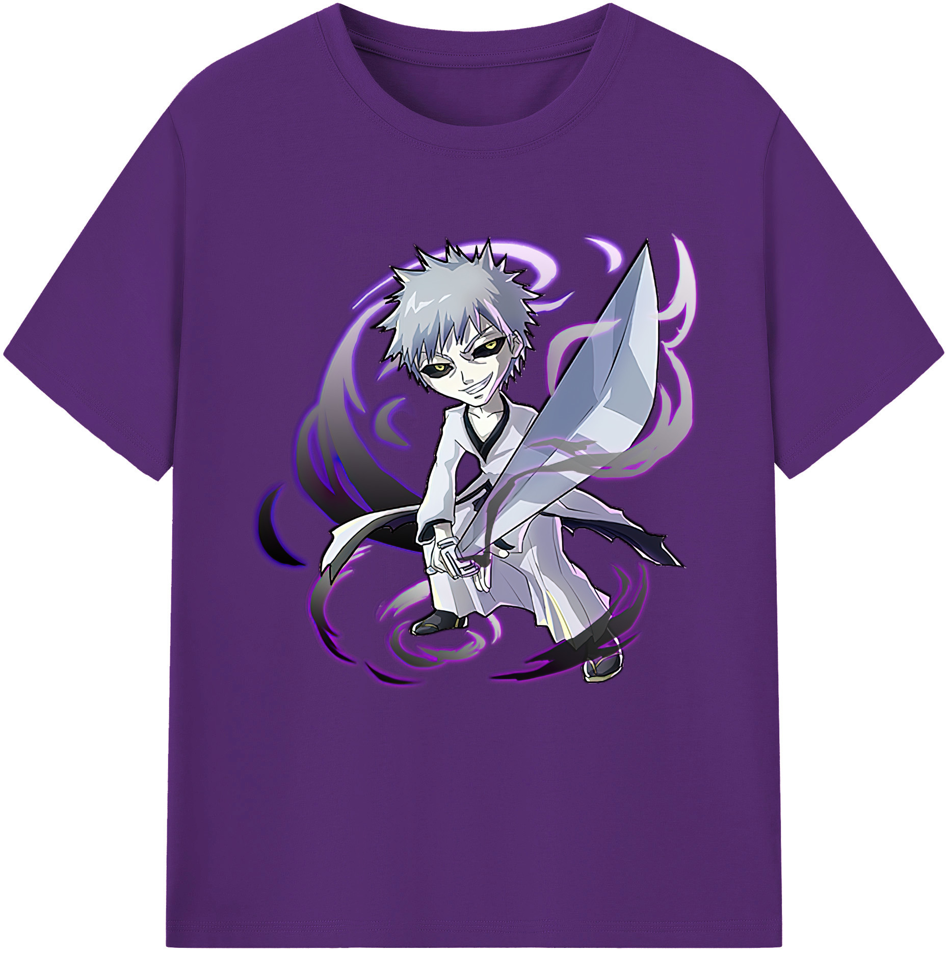 （画像用） ブリーチ 黒崎一護（くろさき いちご）BLEACH Kurosaki Ichigo 綿100％半袖Tシャツ（フロントプリント）