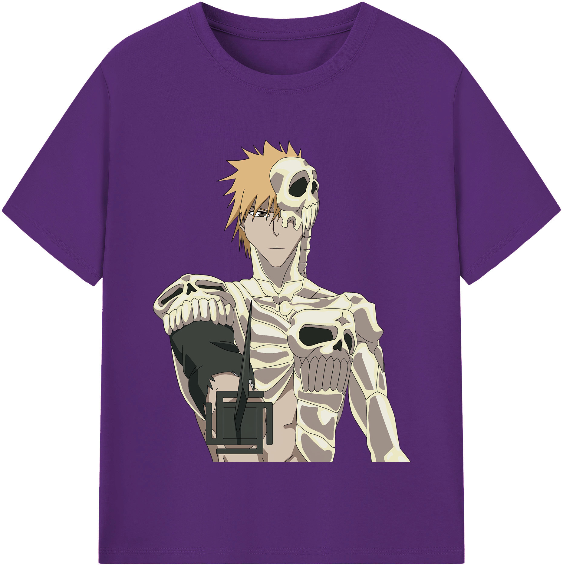 （画像用） ブリーチ 黒崎一護（くろさき いちご）BLEACH Kurosaki Ichigo 綿100％半袖Tシャツ（フロントプリント）