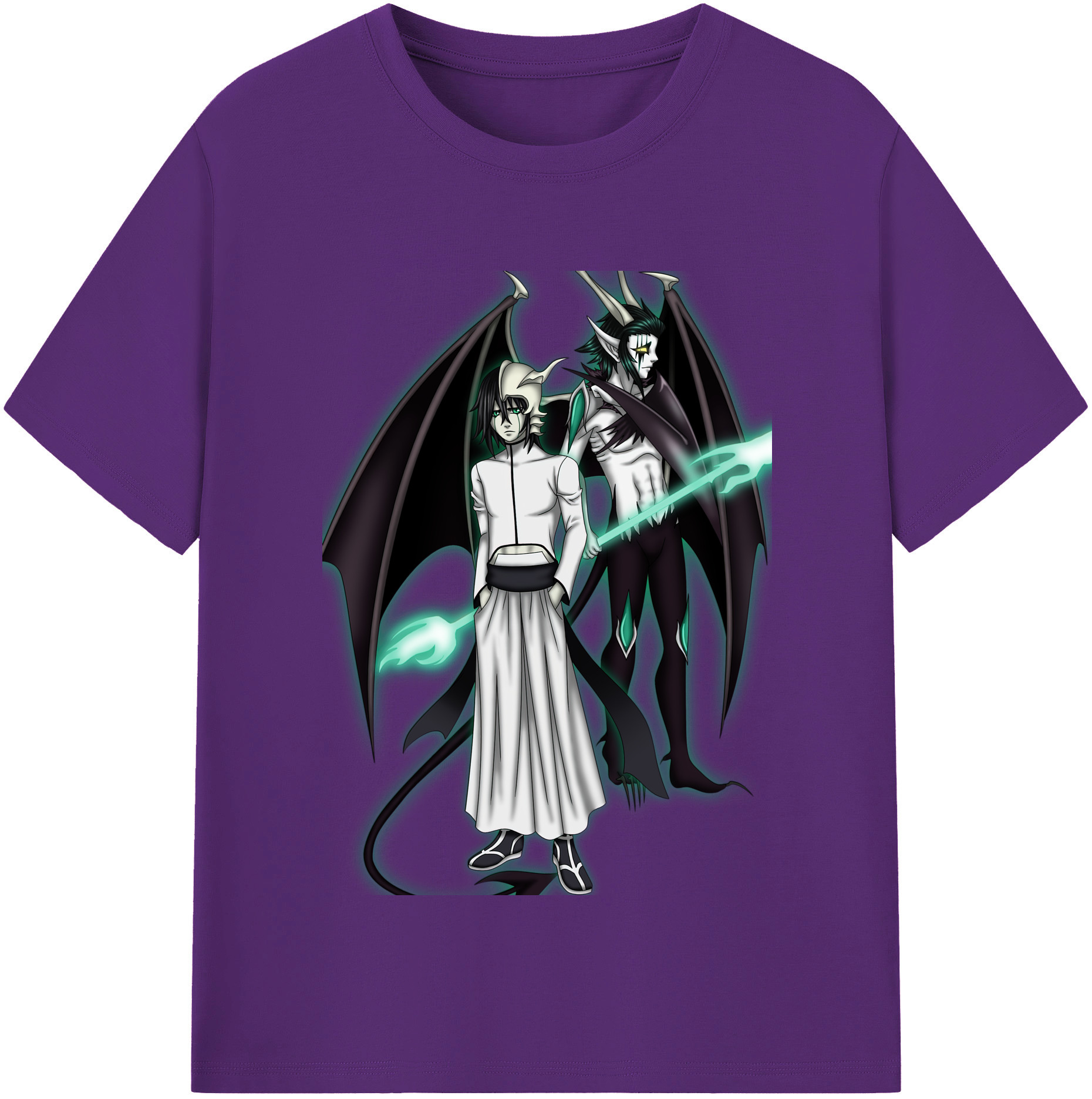 （画像用） ブリーチ ウルキオラ·シファー BLEACH Ulquiorra cifer 綿100％半袖Tシャツ（フロントプリント）