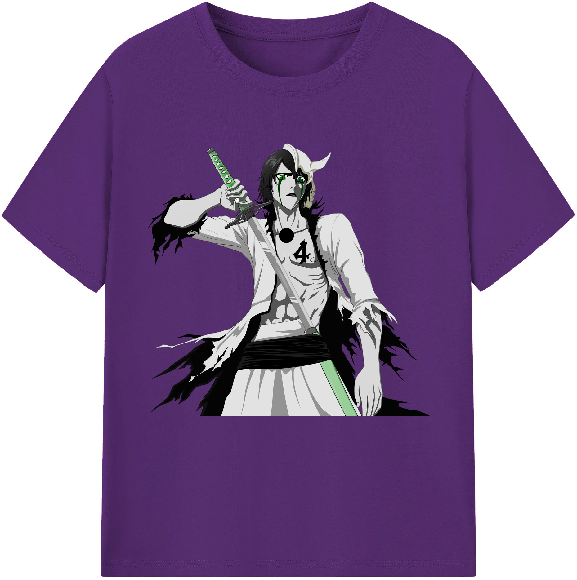 （画像用） ブリーチ ウルキオラ·シファー BLEACH Ulquiorra cifer 綿100％半袖Tシャツ（フロントプリント）