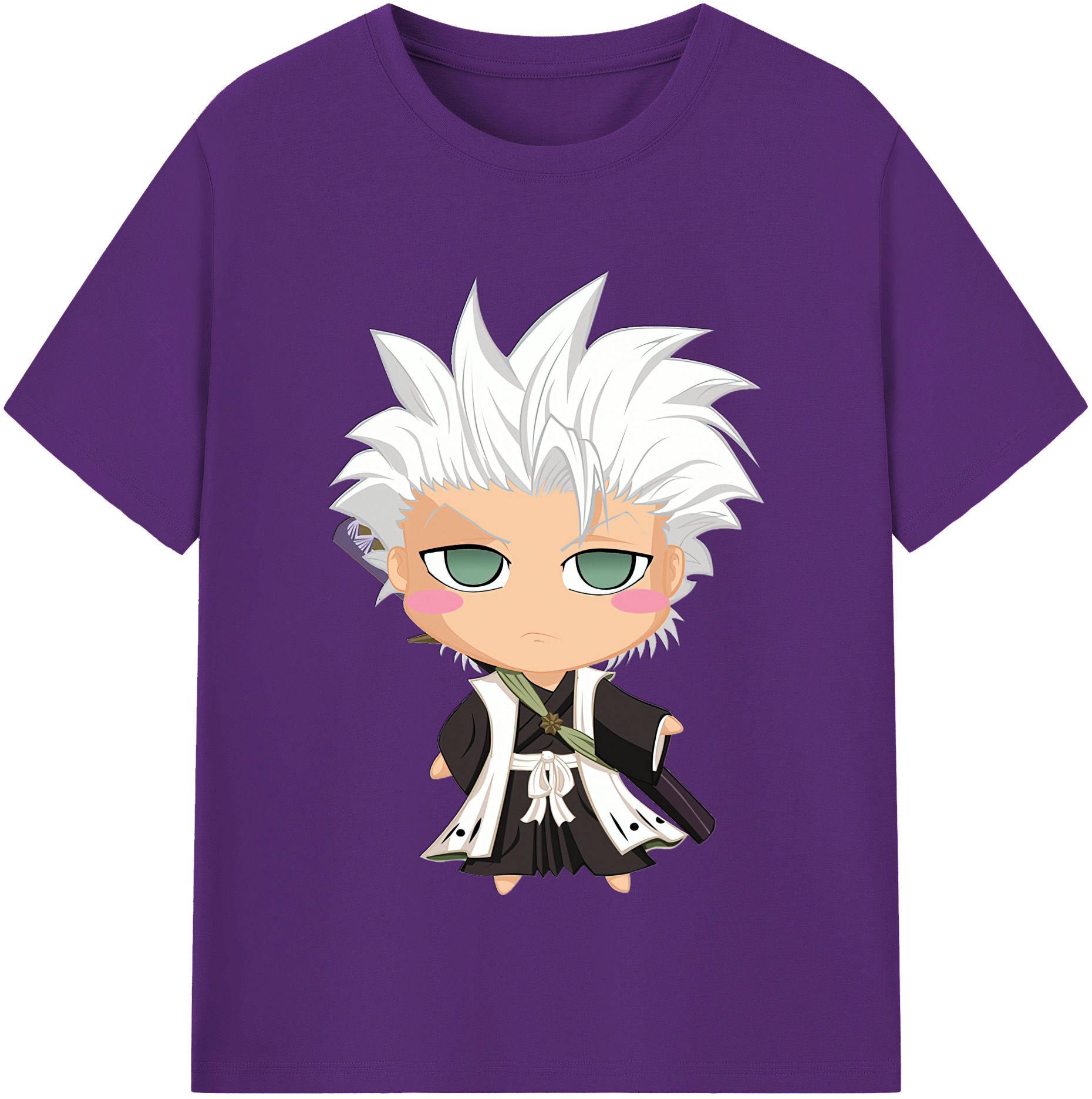 （画像用） ブリーチ 日番谷冬獅郎（ひつがや とうしろう） BLEACH Hitsugaya Toushirou 綿100％半袖Tシャツ（フロントプリント）