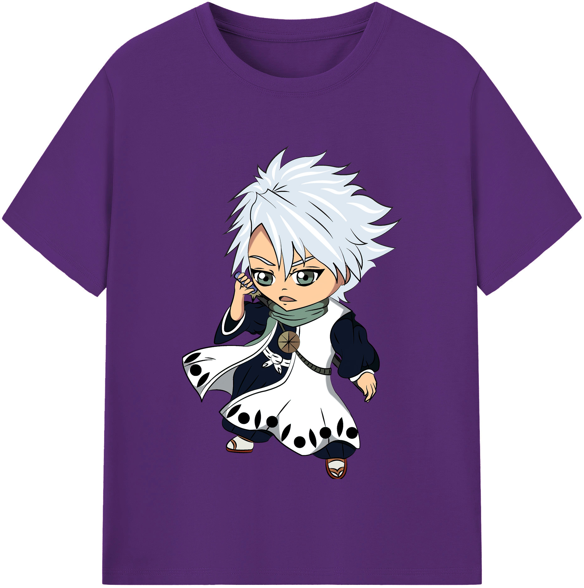 （画像用） ブリーチ 日番谷冬獅郎（ひつがや とうしろう） BLEACH Hitsugaya Toushirou 綿100％半袖Tシャツ（フロントプリント）