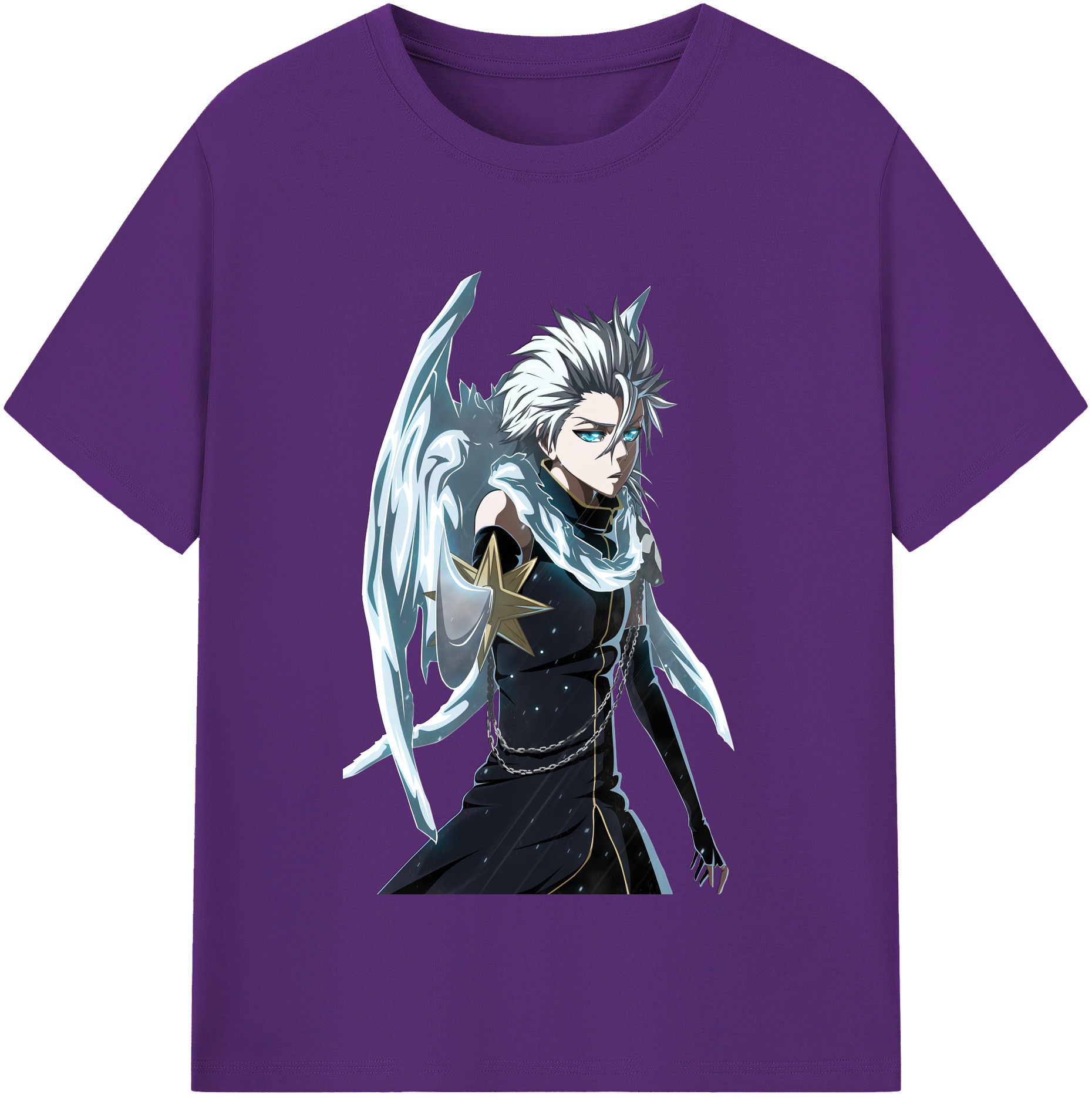 （画像用） ブリーチ 日番谷冬獅郎（ひつがや とうしろう） BLEACH Hitsugaya Toushirou 綿100％半袖Tシャツ（フロントプリント）