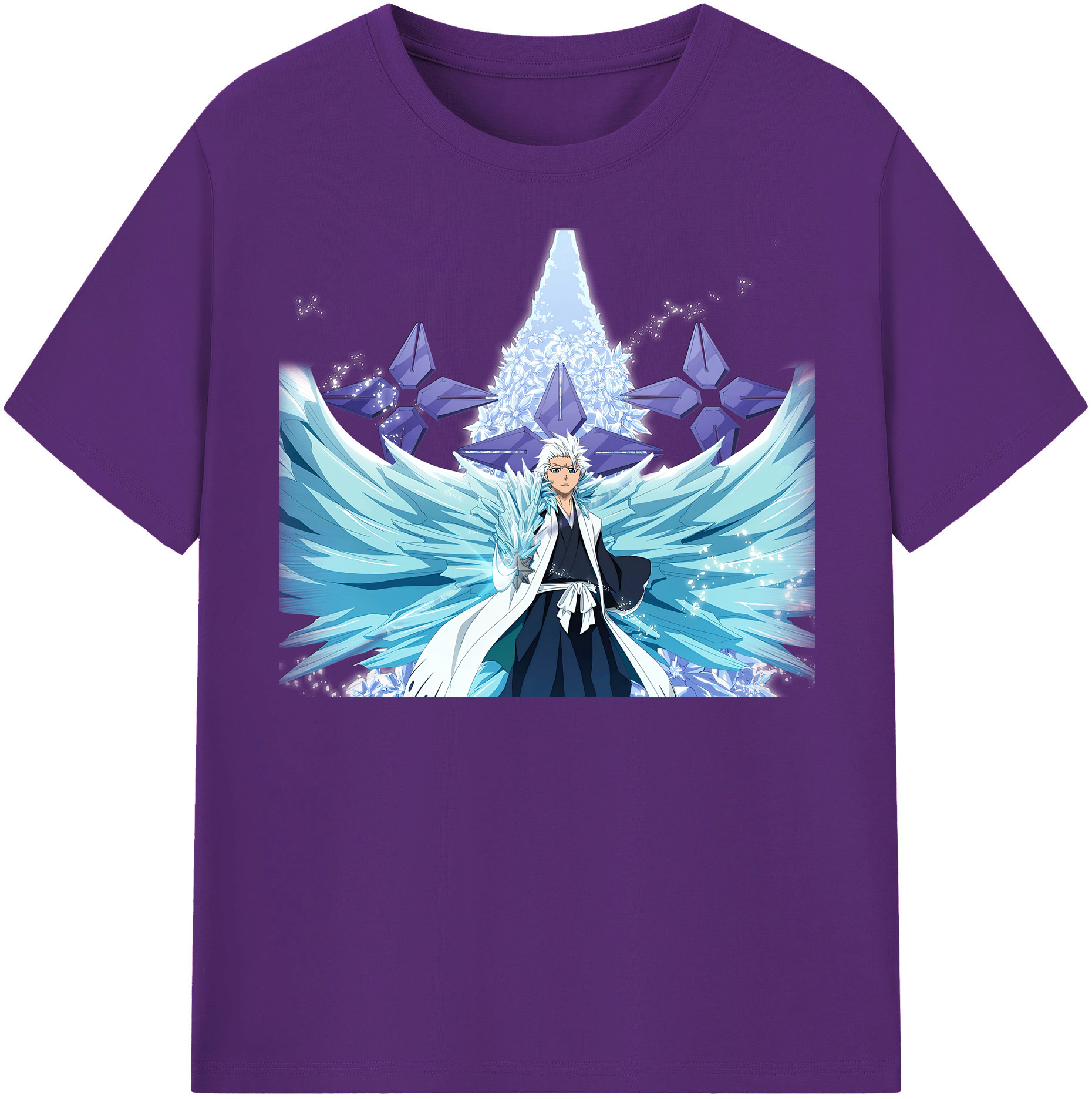 （画像用） ブリーチ 日番谷冬獅郎（ひつがや とうしろう） BLEACH Hitsugaya Toushirou 綿100％半袖Tシャツ（フロントプリント）