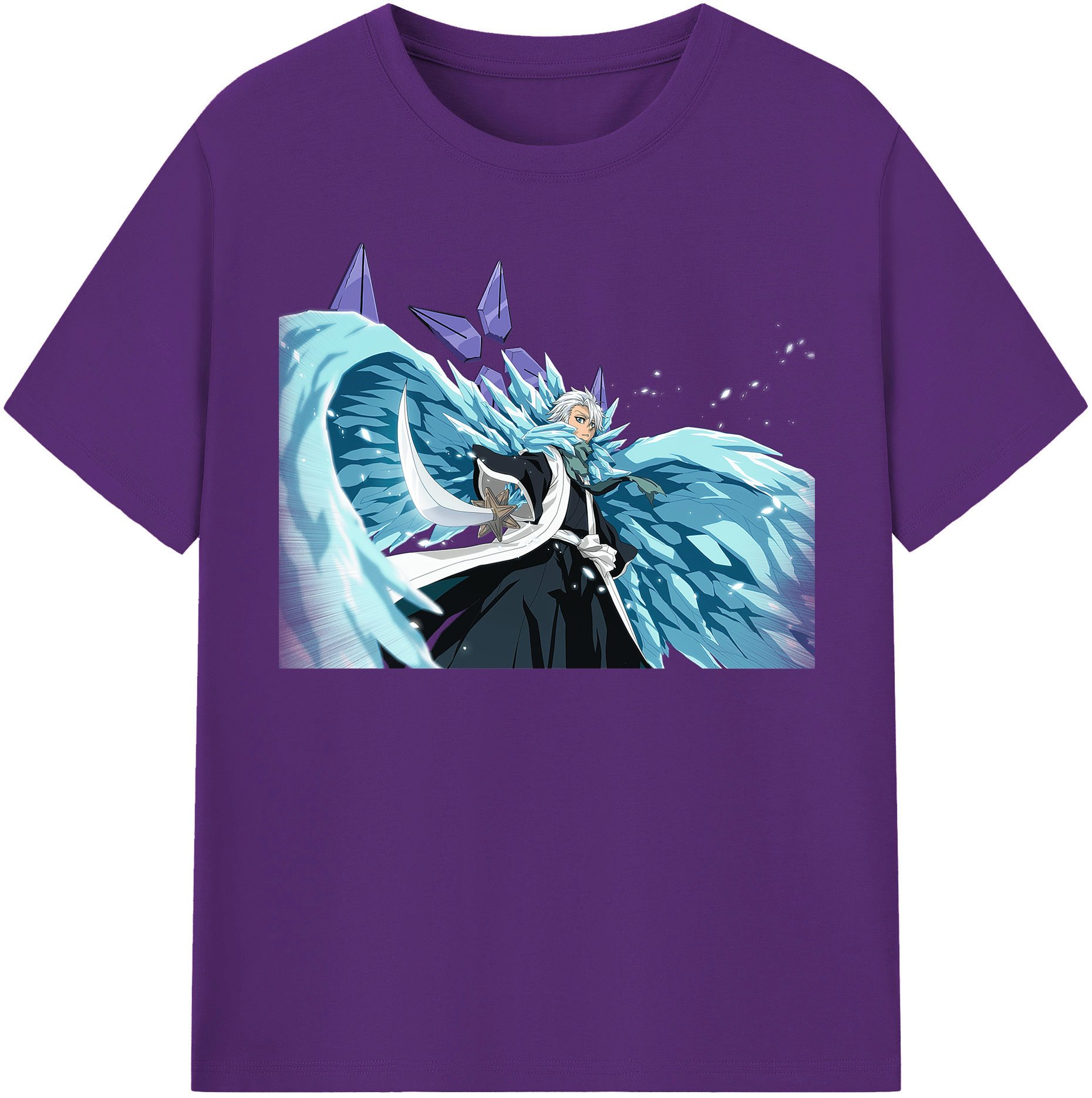 （画像用） ブリーチ 日番谷冬獅郎（ひつがや とうしろう） BLEACH Hitsugaya Toushirou 綿100％半袖Tシャツ（フロントプリント）