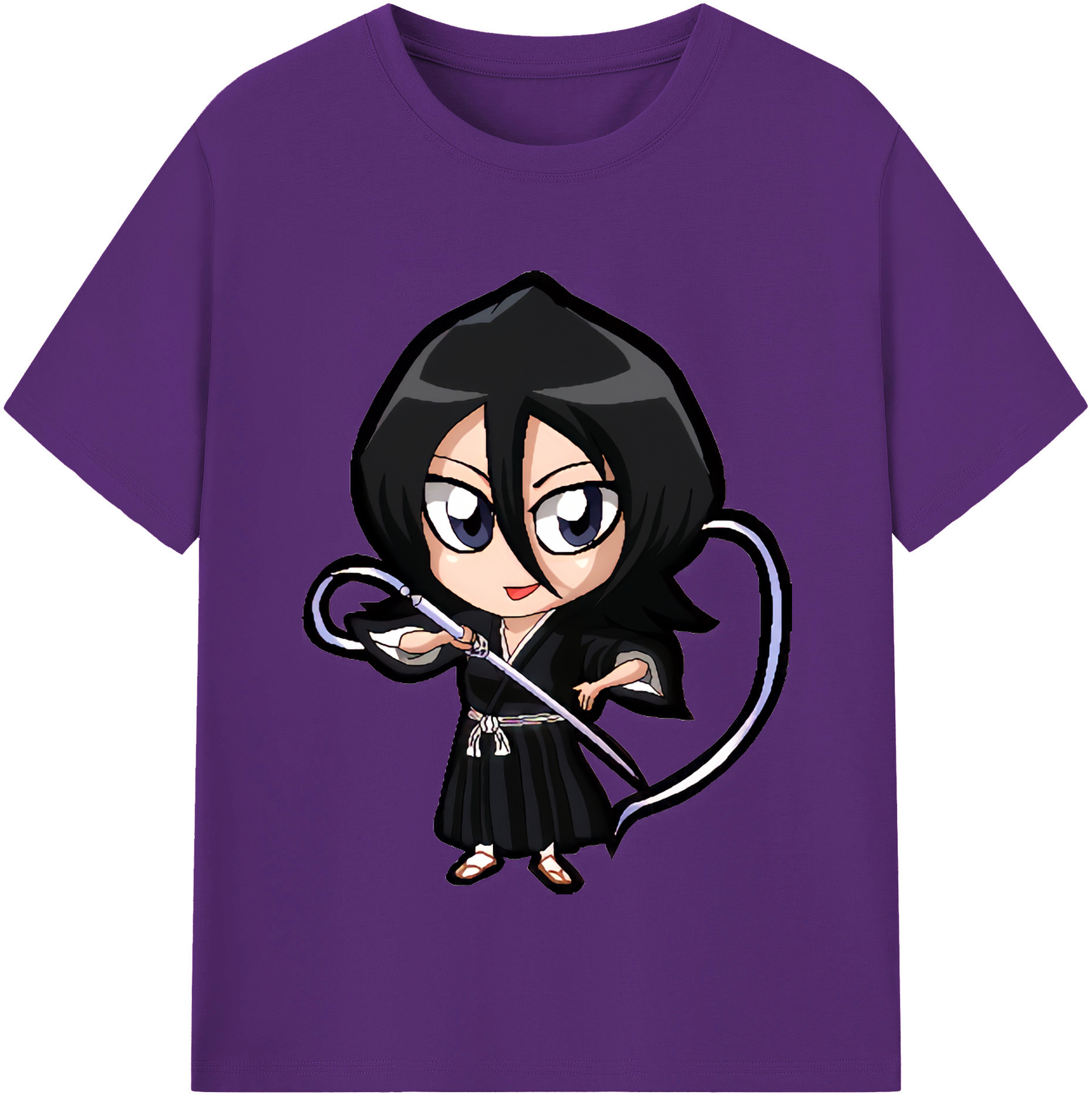 （画像用） ブリーチ 朽木ルキア BLEACH Kuchiki Rukia 綿100％半袖Tシャツ（フロントプリント）