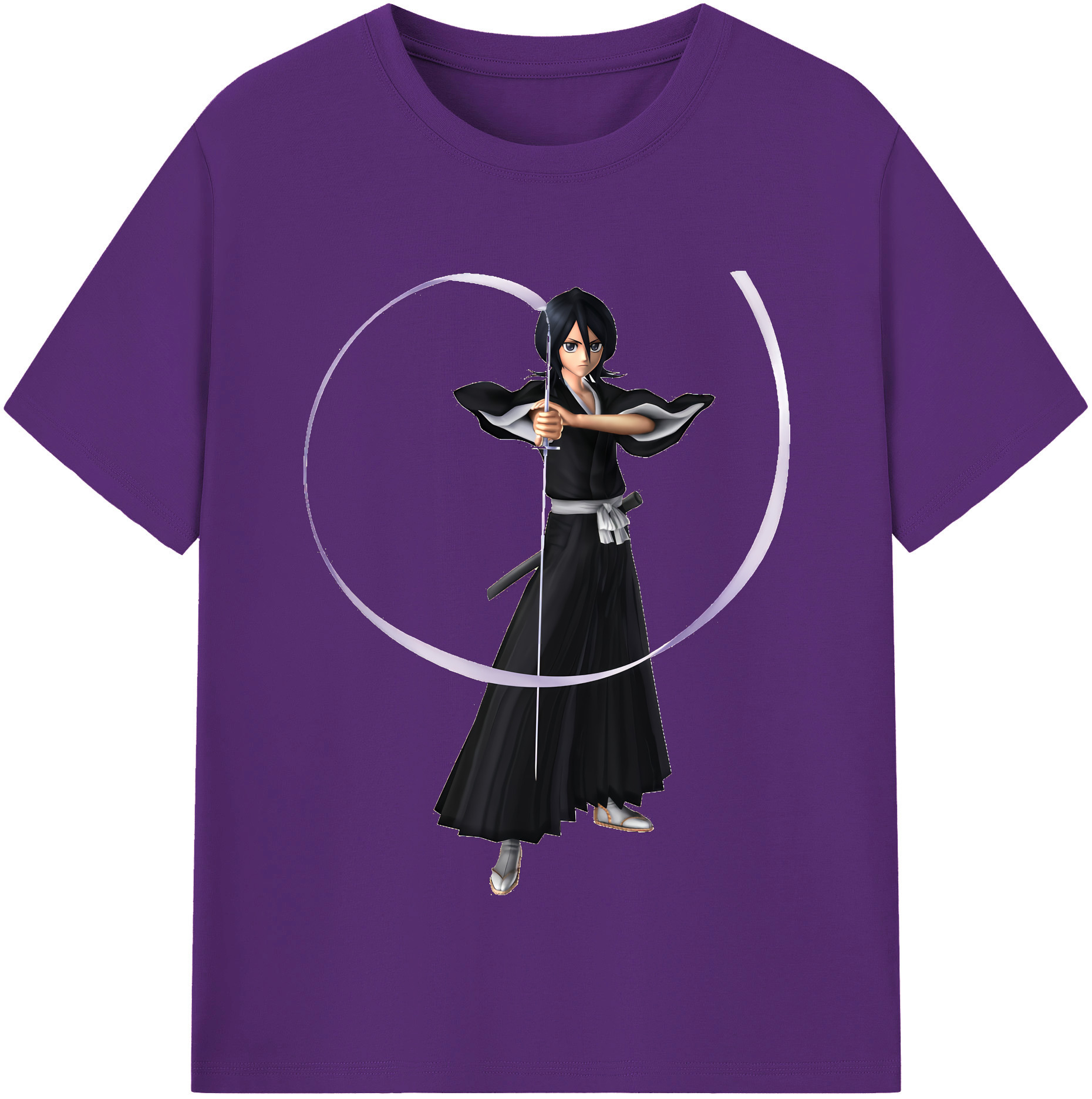 （画像用） ブリーチ 朽木ルキア BLEACH Kuchiki Rukia 綿100％半袖Tシャツ（フロントプリント）