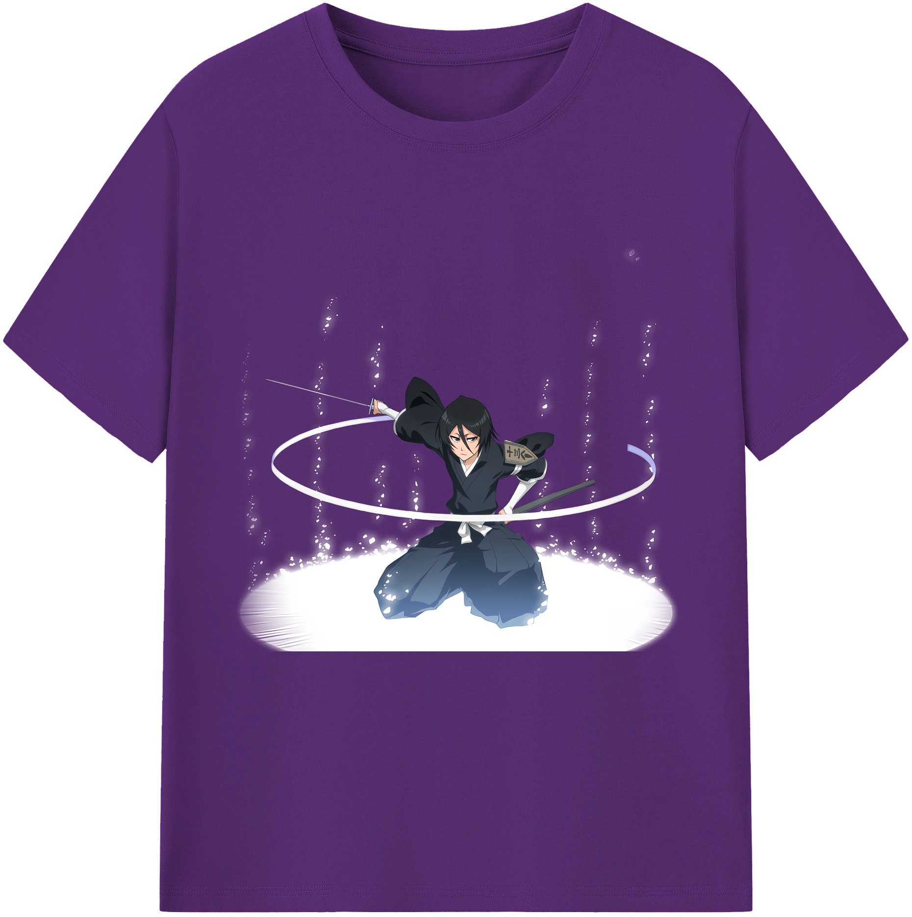 （画像用） ブリーチ 朽木ルキア BLEACH Kuchiki Rukia 綿100％半袖Tシャツ（フロントプリント）
