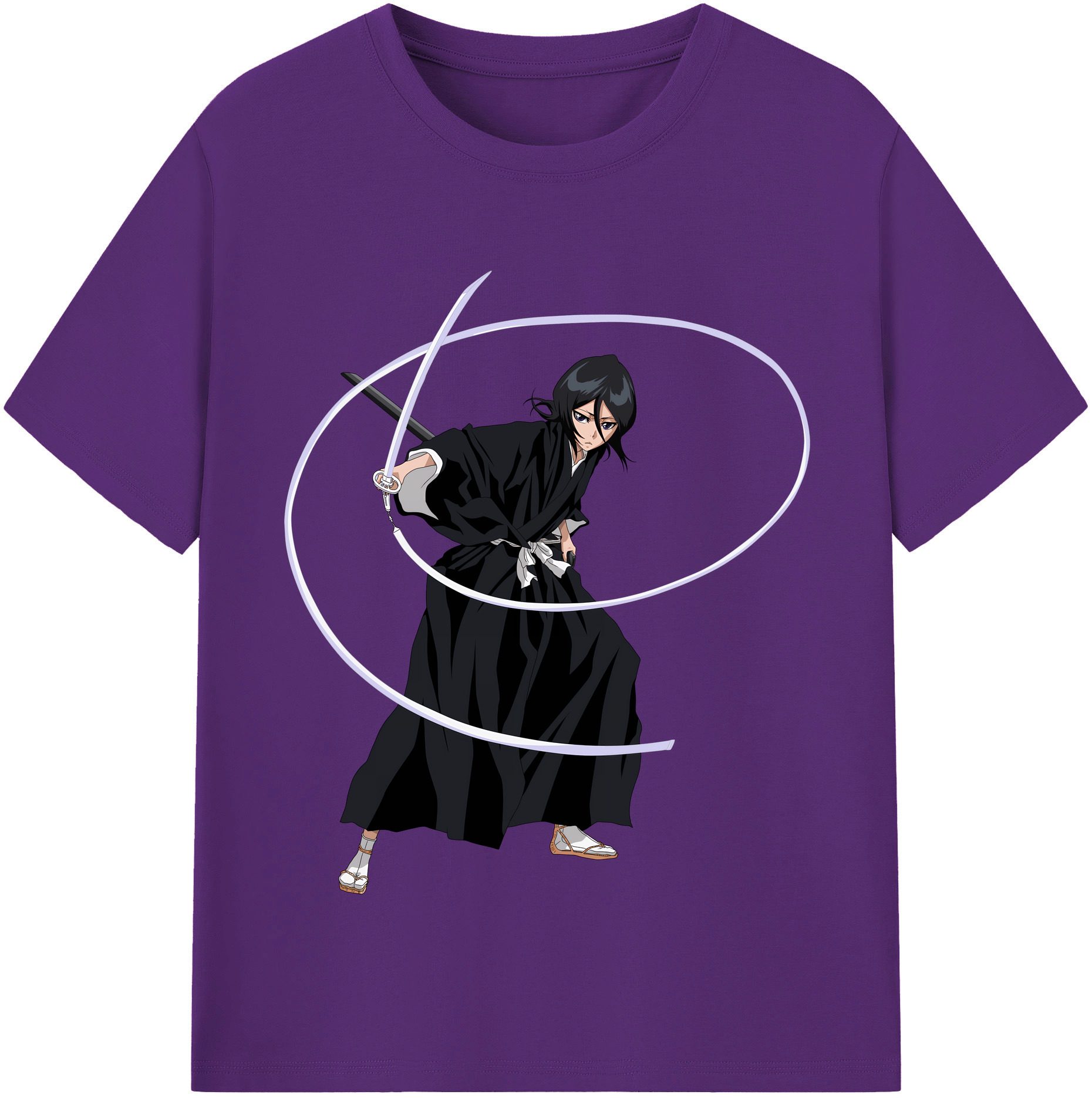 （画像用） ブリーチ 朽木ルキア BLEACH Kuchiki Rukia 綿100％半袖Tシャツ（フロントプリント）