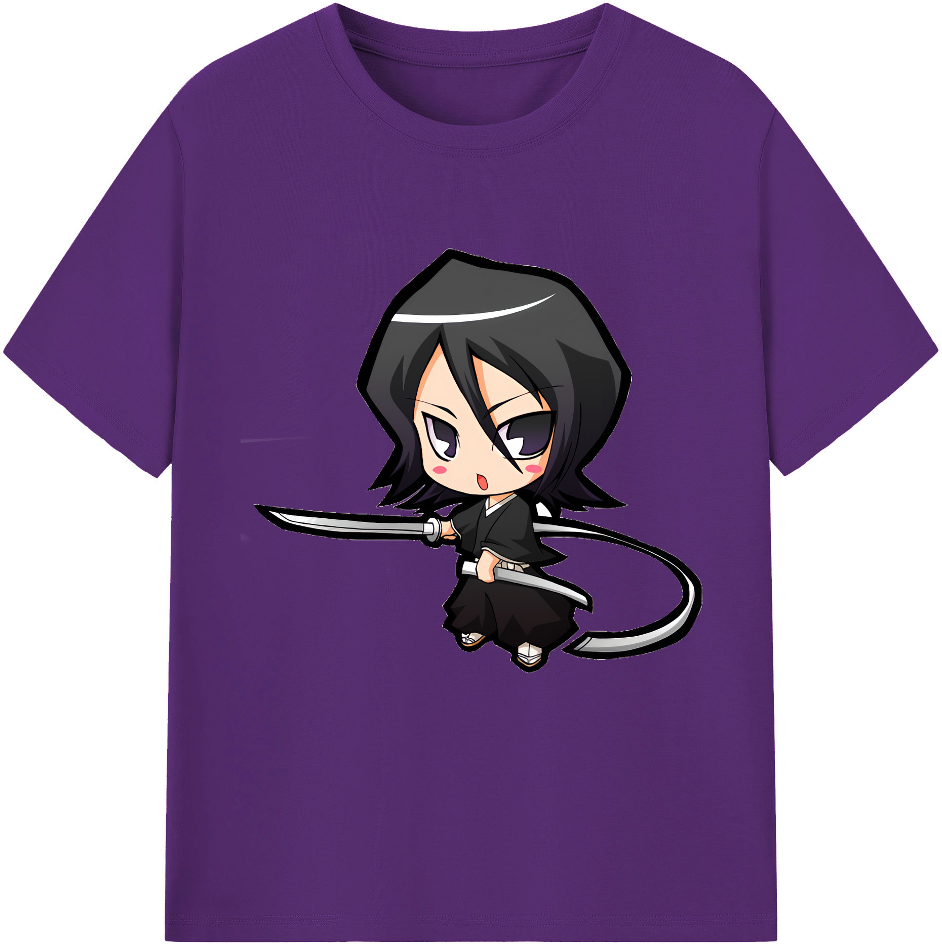 （画像用） ブリーチ 朽木ルキア BLEACH Kuchiki Rukia 綿100％半袖Tシャツ（フロントプリント）