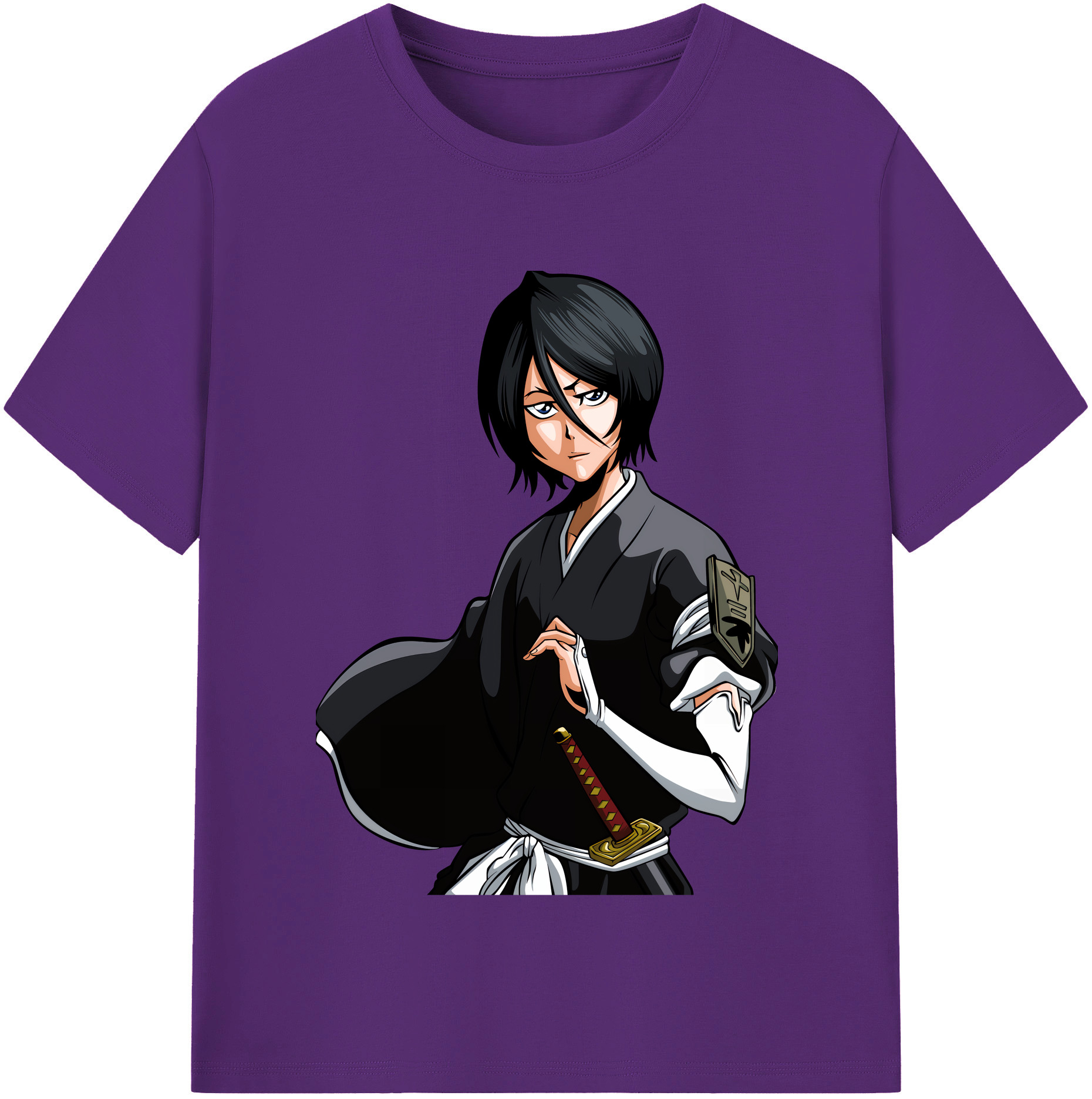 （画像用） ブリーチ 朽木ルキア BLEACH Kuchiki Rukia 綿100％半袖Tシャツ（フロントプリント）