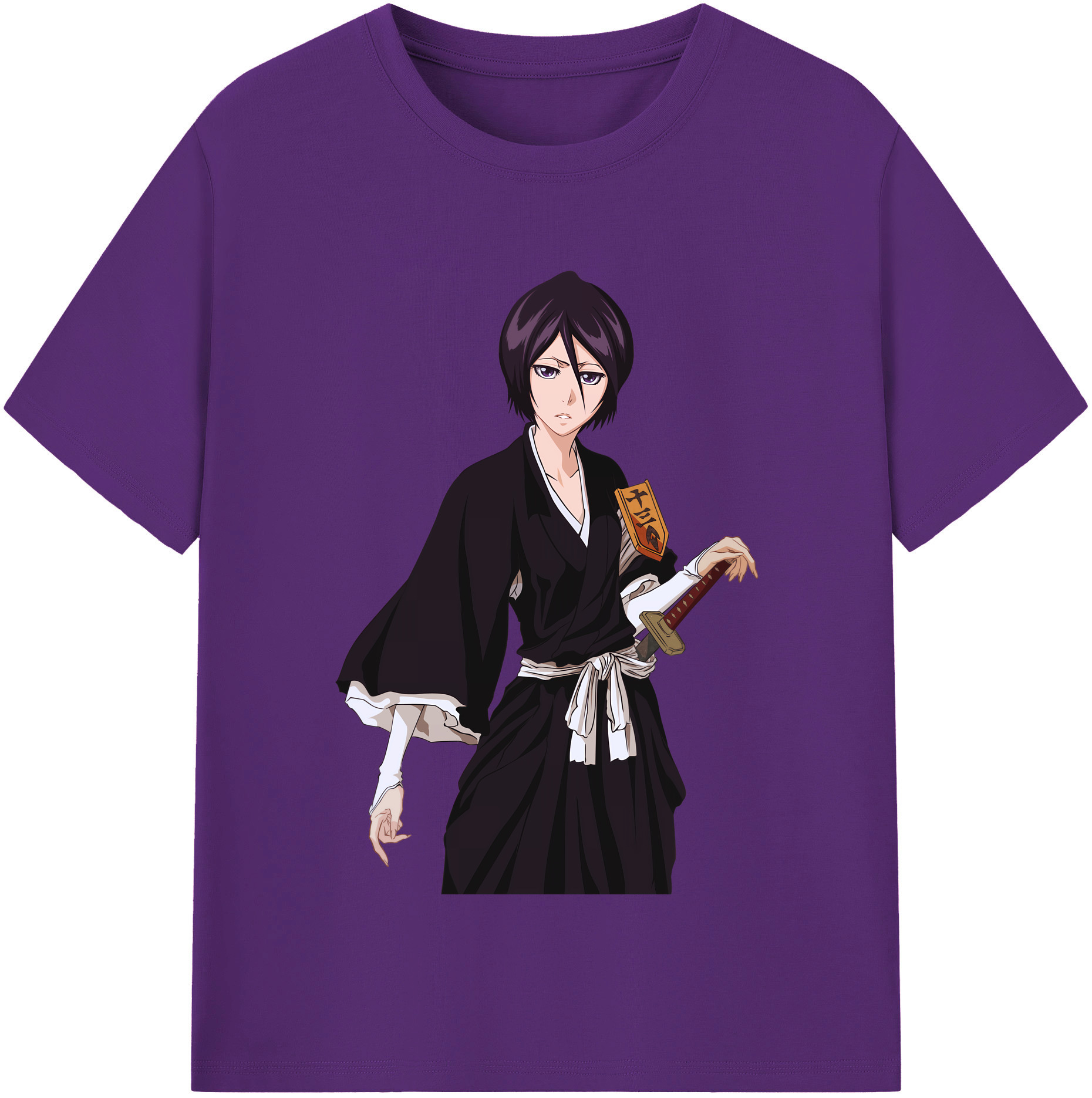 （画像用） ブリーチ 朽木ルキア BLEACH Kuchiki Rukia 綿100％半袖Tシャツ（フロントプリント）