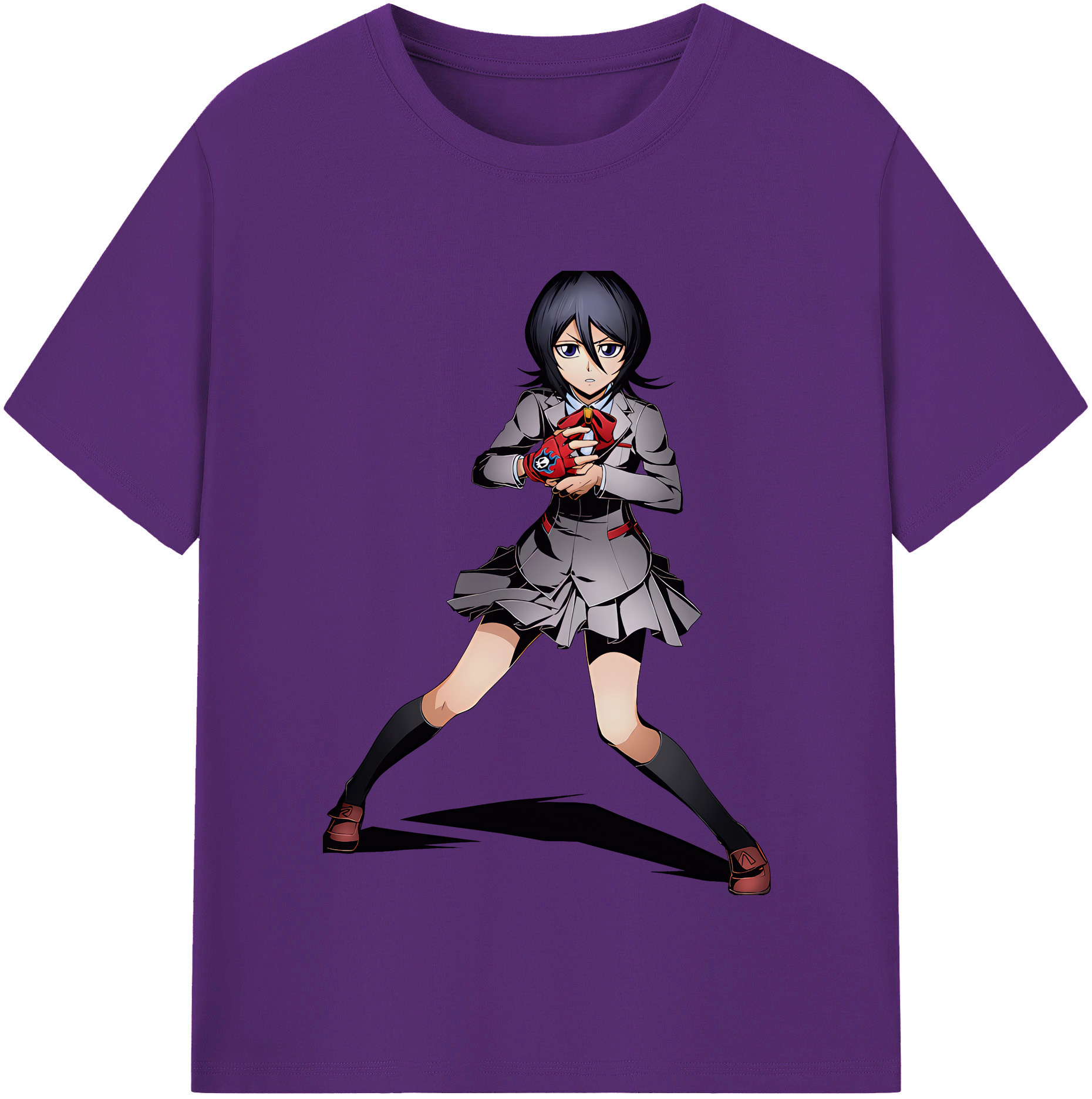 （画像用） ブリーチ 朽木ルキア BLEACH Kuchiki Rukia 綿100％半袖Tシャツ（フロントプリント）