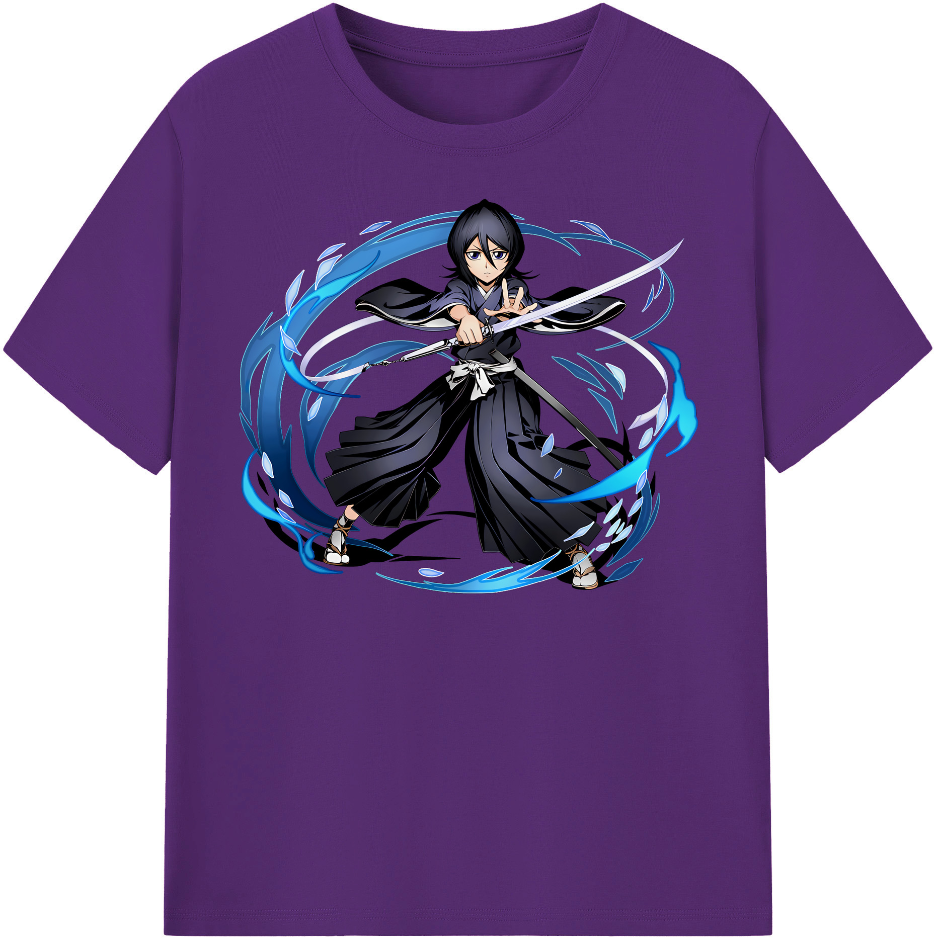 （画像用） ブリーチ 朽木ルキア BLEACH Kuchiki Rukia 綿100％半袖Tシャツ（フロントプリント）
