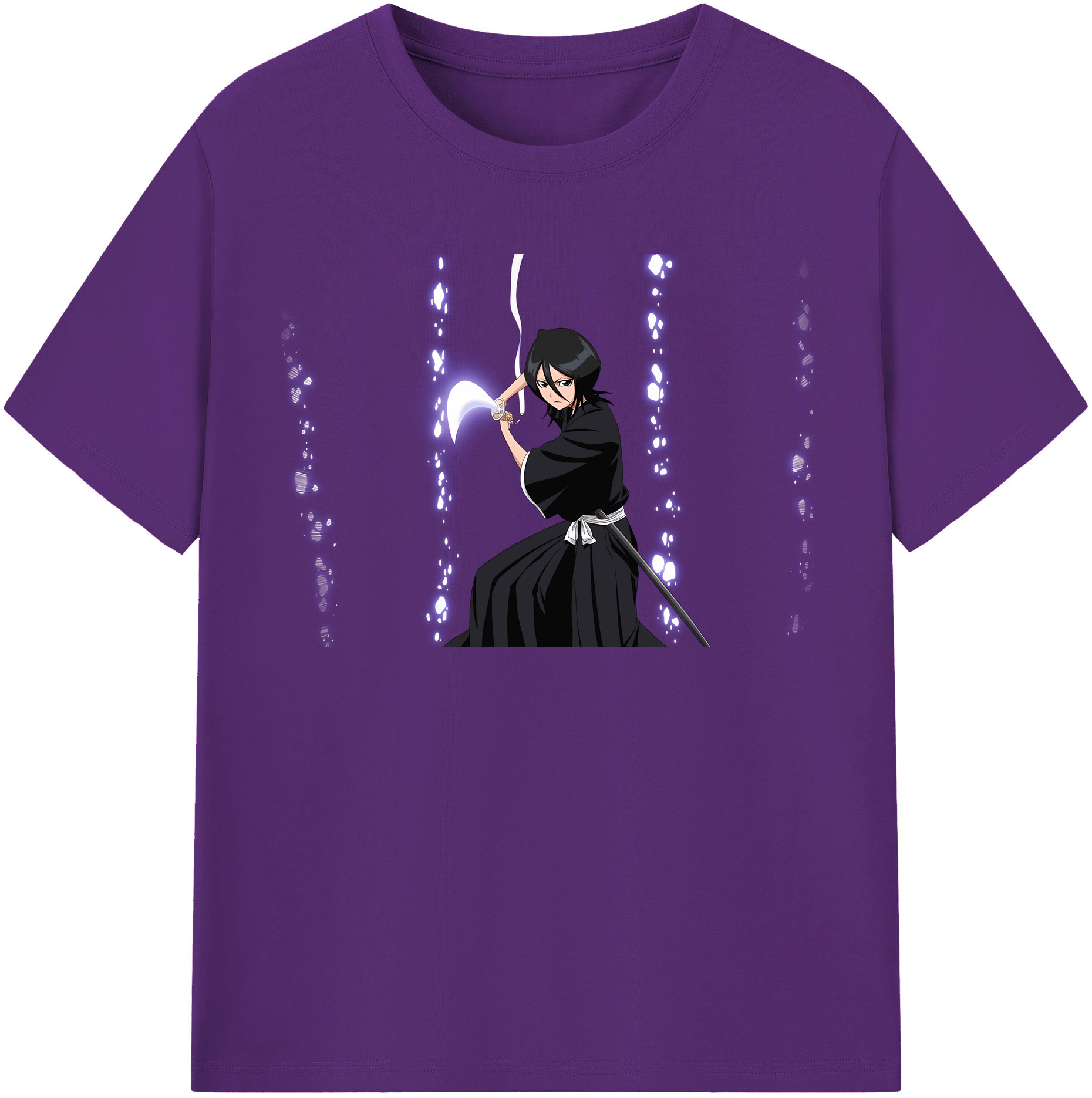 （画像用） ブリーチ 朽木ルキア BLEACH Kuchiki Rukia 綿100％半袖Tシャツ（フロントプリント）