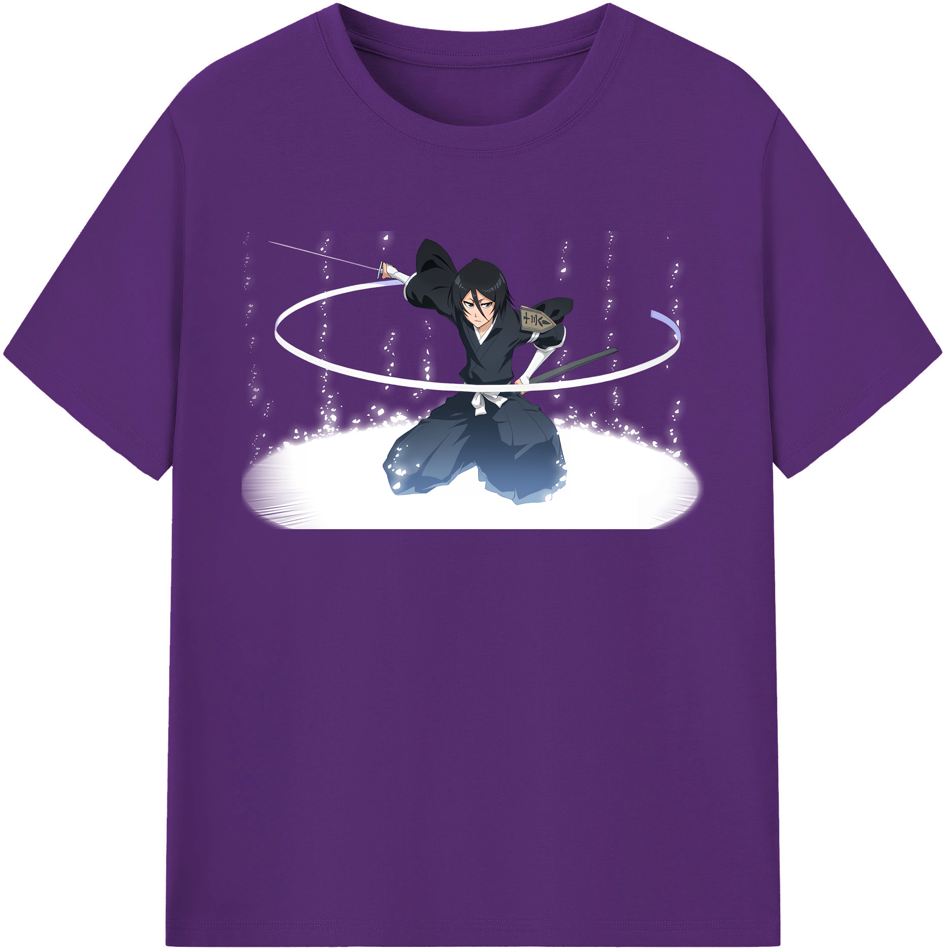 （画像用） ブリーチ 朽木ルキア BLEACH Kuchiki Rukia 綿100％半袖Tシャツ（フロントプリント）