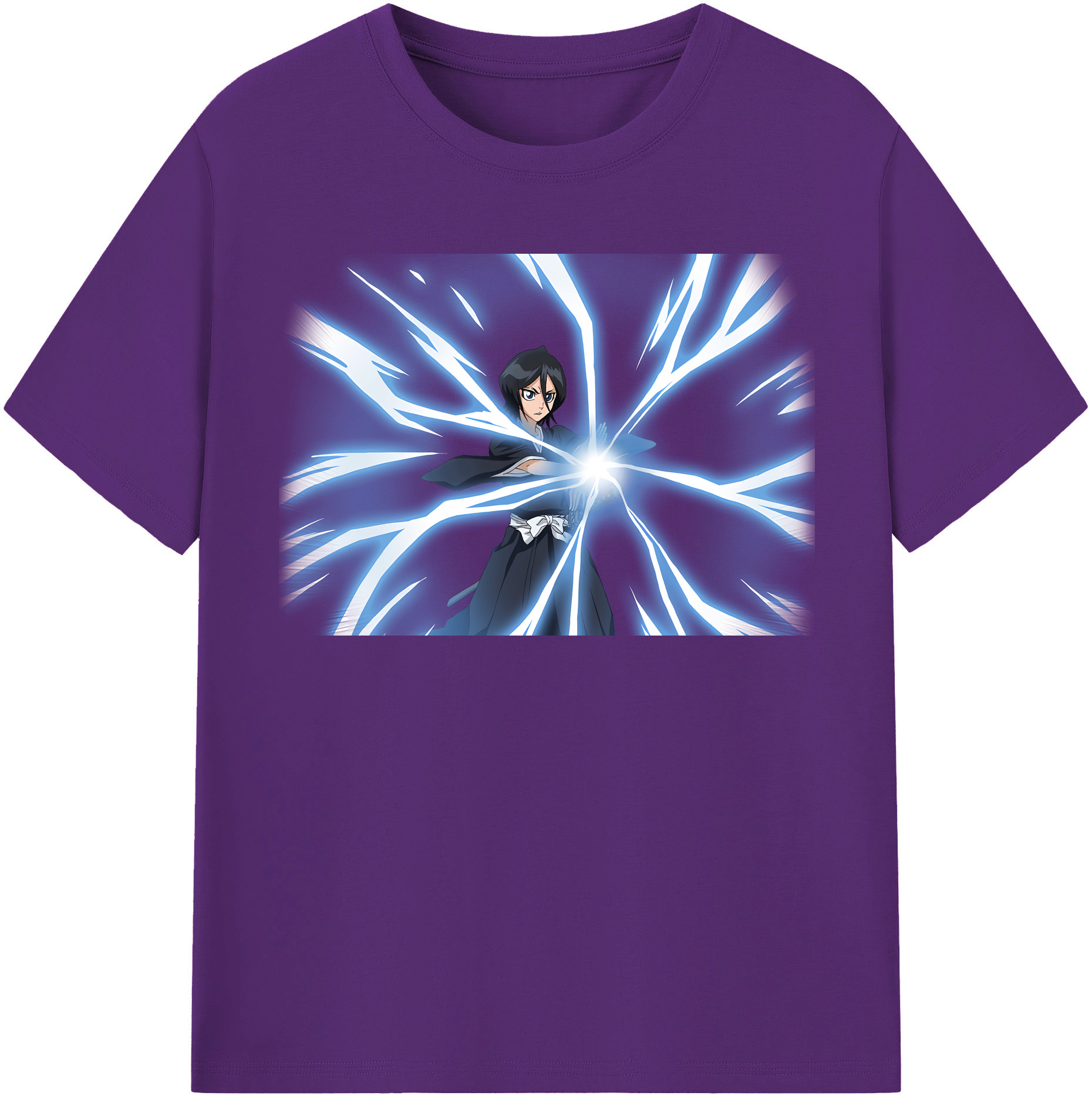 （画像用） ブリーチ 朽木ルキア BLEACH Kuchiki Rukia 綿100％半袖Tシャツ（フロントプリント）