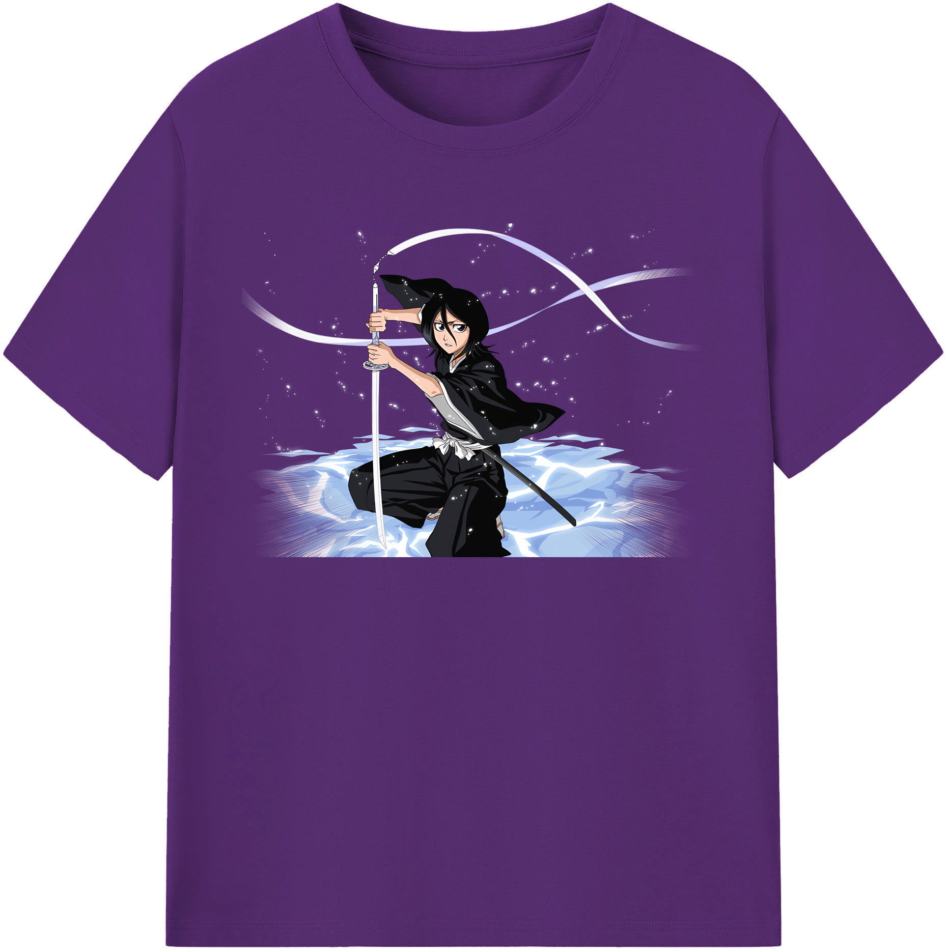 （画像用） ブリーチ 朽木ルキア BLEACH Kuchiki Rukia 綿100％半袖Tシャツ（フロントプリント）