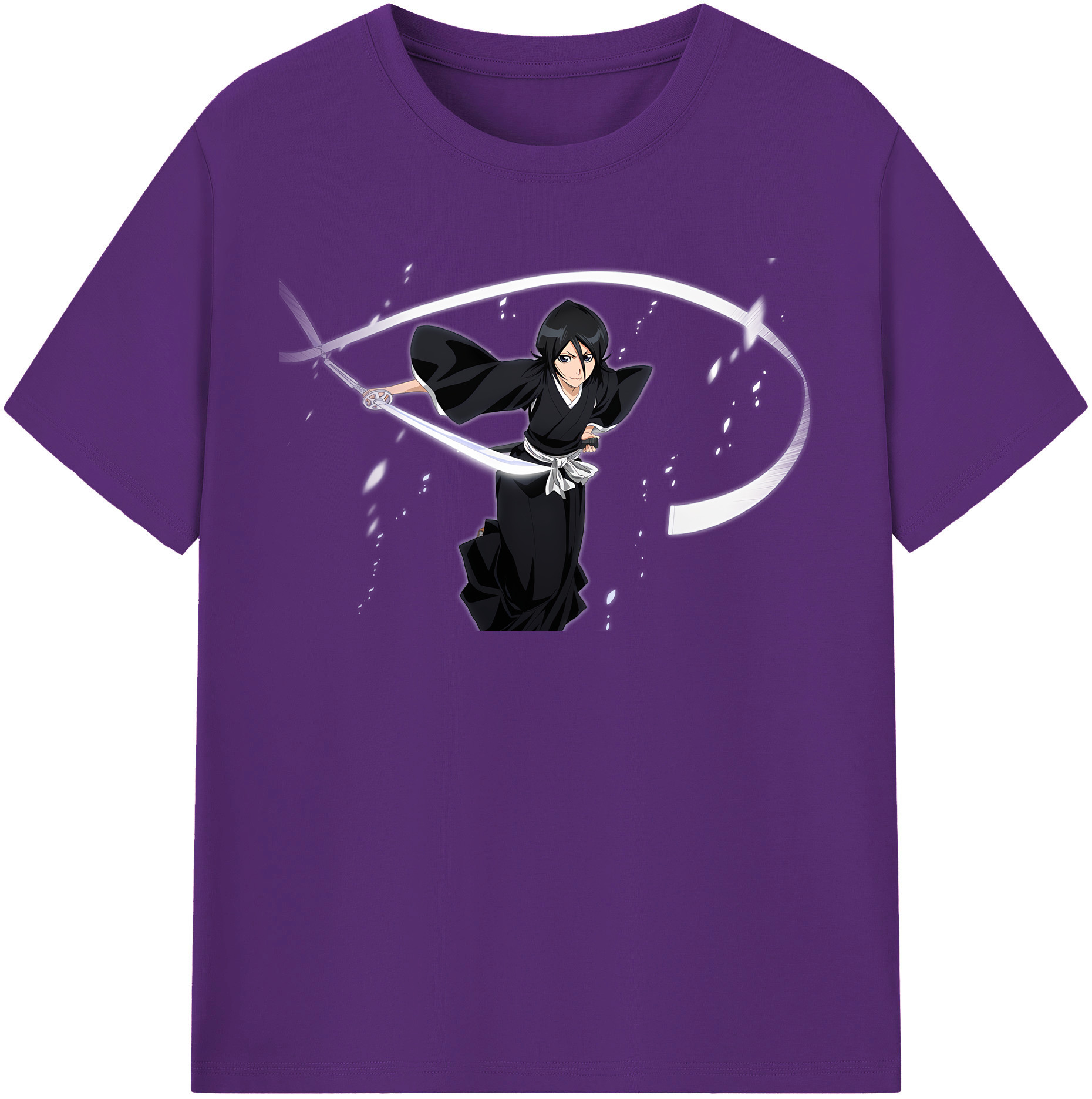 （画像用） ブリーチ 朽木ルキア BLEACH Kuchiki Rukia 綿100％半袖Tシャツ（フロントプリント）