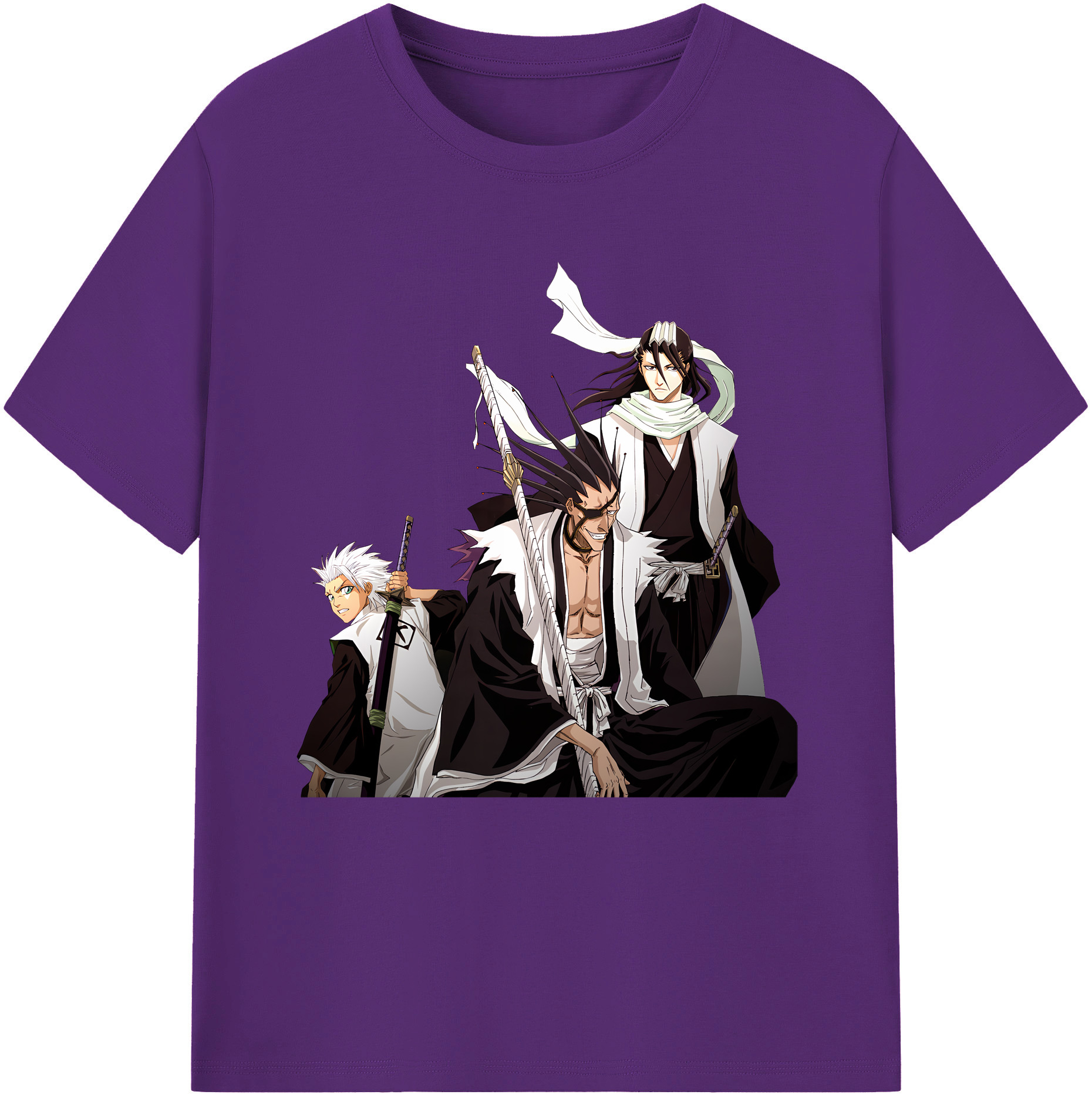 （画像用） ブリーチ ざらき けんぱち BLEACH Zaraki Kenpachi 綿100％半袖Tシャツ（フロントプリント）