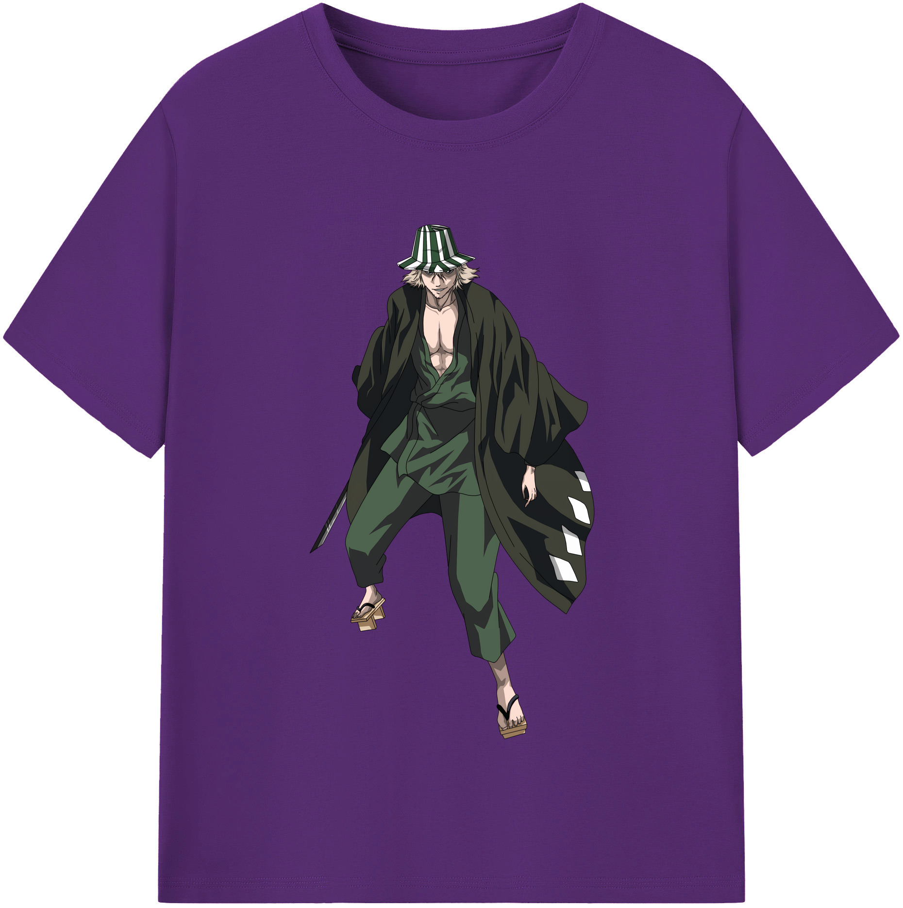 （画像用） "ブリーチ 浦原 喜助（うらはら きすけ） BLEACH Urahara Kisuke " 綿100％半袖Tシャツ（フロントプリント）