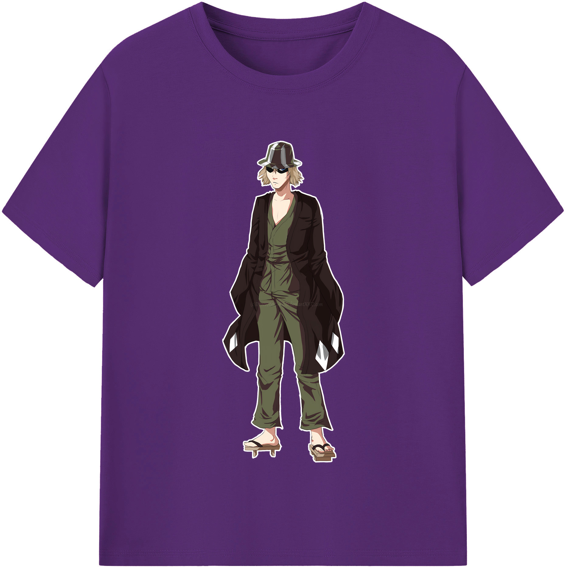 （画像用） "ブリーチ 浦原 喜助（うらはら きすけ） BLEACH Urahara Kisuke " 綿100％半袖Tシャツ（フロントプリント）