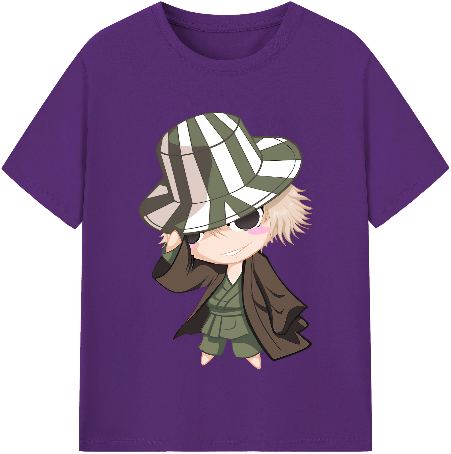 （画像用） "ブリーチ 浦原 喜助（うらはら きすけ） BLEACH Urahara Kisuke " 綿100％半袖Tシャツ（フロントプリント）