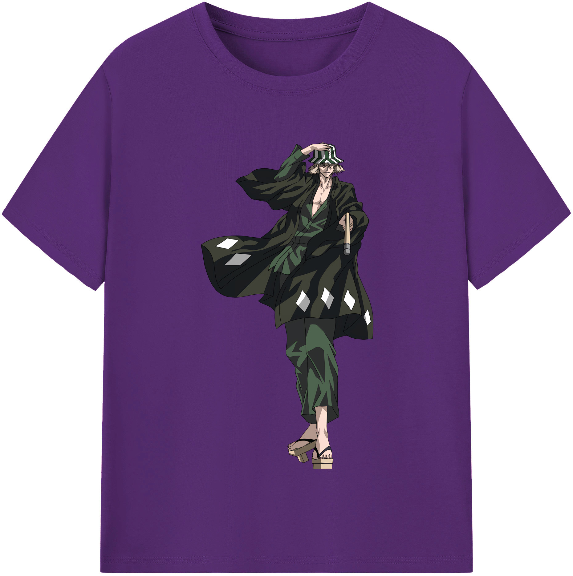 （画像用） "ブリーチ 浦原 喜助（うらはら きすけ） BLEACH Urahara Kisuke " 綿100％半袖Tシャツ（フロントプリント）