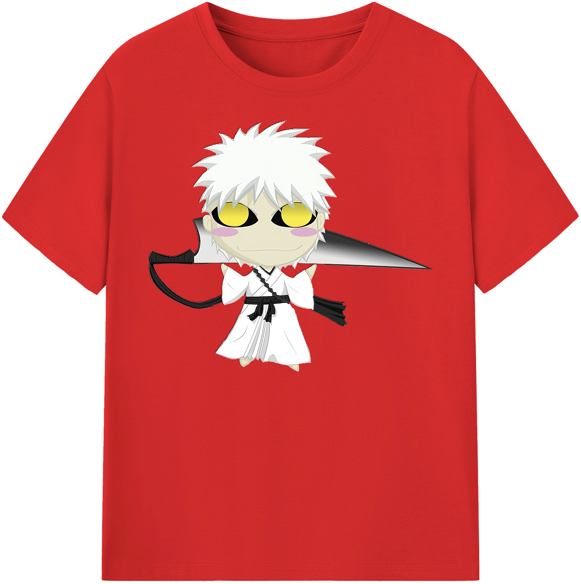 （画像用） ブリーチ 黒崎一護（くろさき いちご）BLEACH Kurosaki Ichigo 綿100％半袖Tシャツ（フロントプリント）