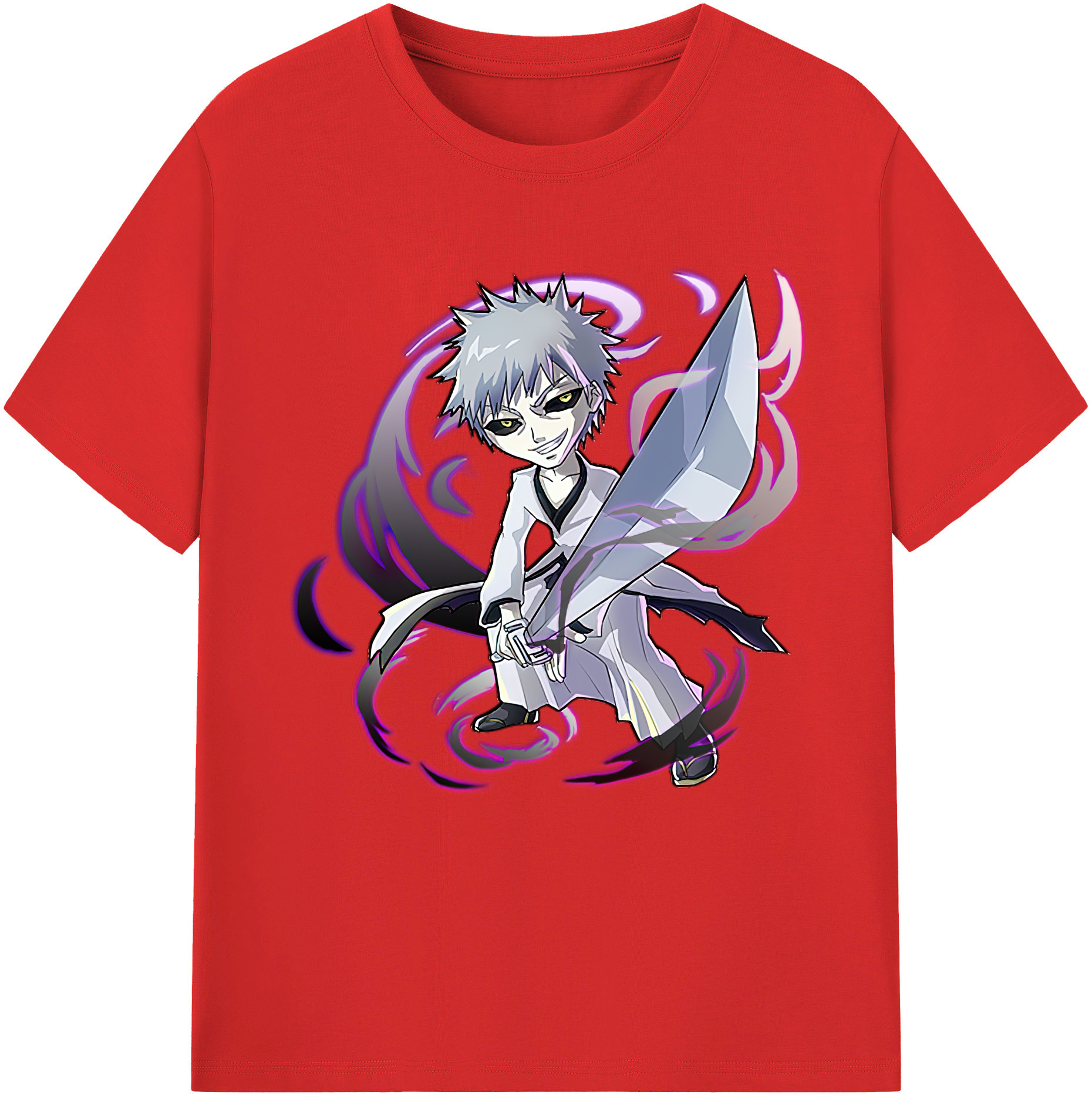 （画像用） ブリーチ 黒崎一護（くろさき いちご）BLEACH Kurosaki Ichigo 綿100％半袖Tシャツ（フロントプリント）