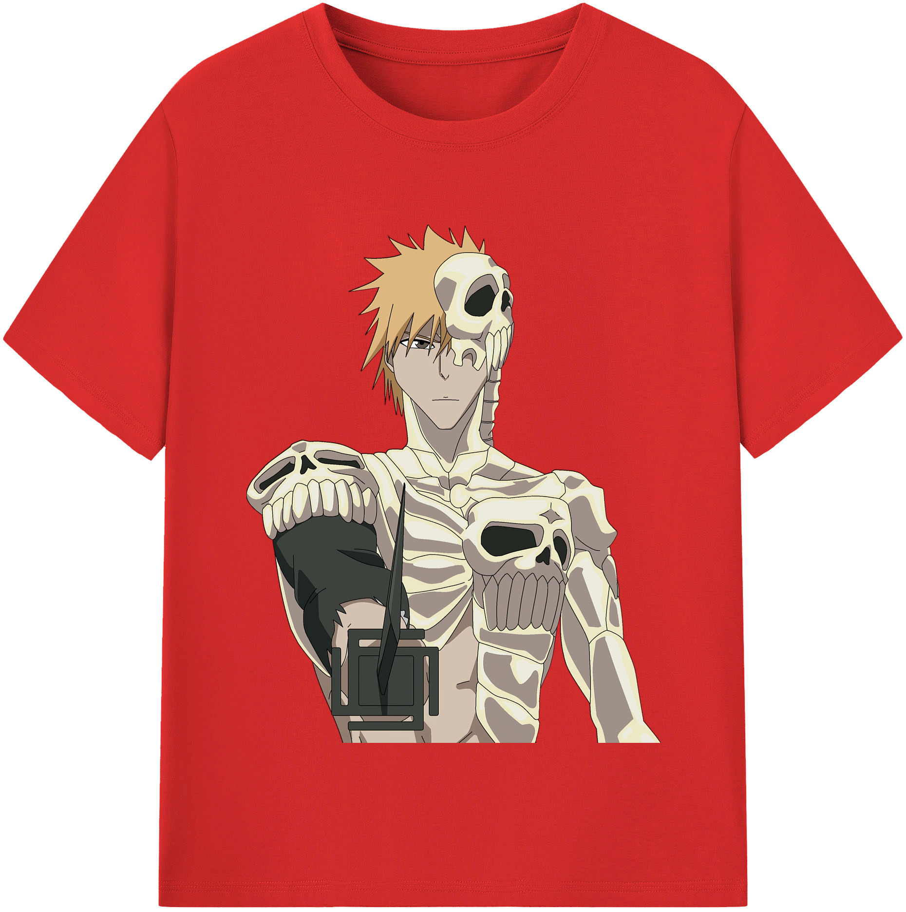 （画像用） ブリーチ 黒崎一護（くろさき いちご）BLEACH Kurosaki Ichigo 綿100％半袖Tシャツ（フロントプリント）