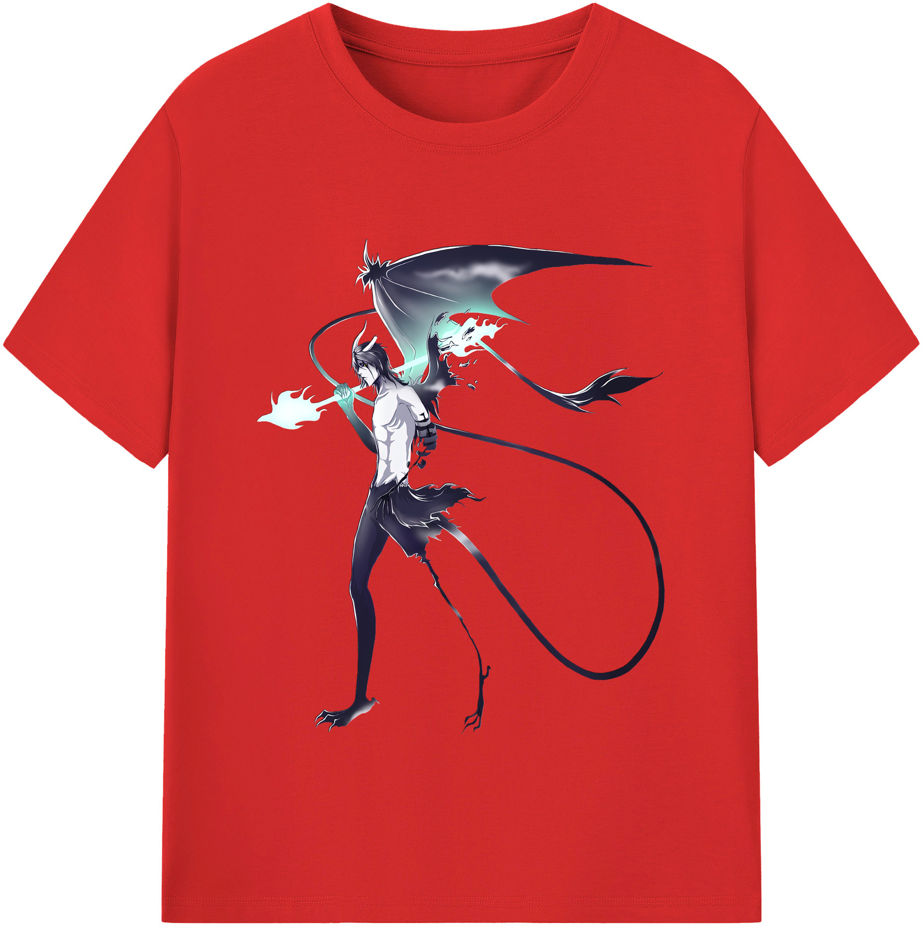 （画像用） ブリーチ ウルキオラ·シファー BLEACH Ulquiorra cifer 綿100％半袖Tシャツ（フロントプリント）