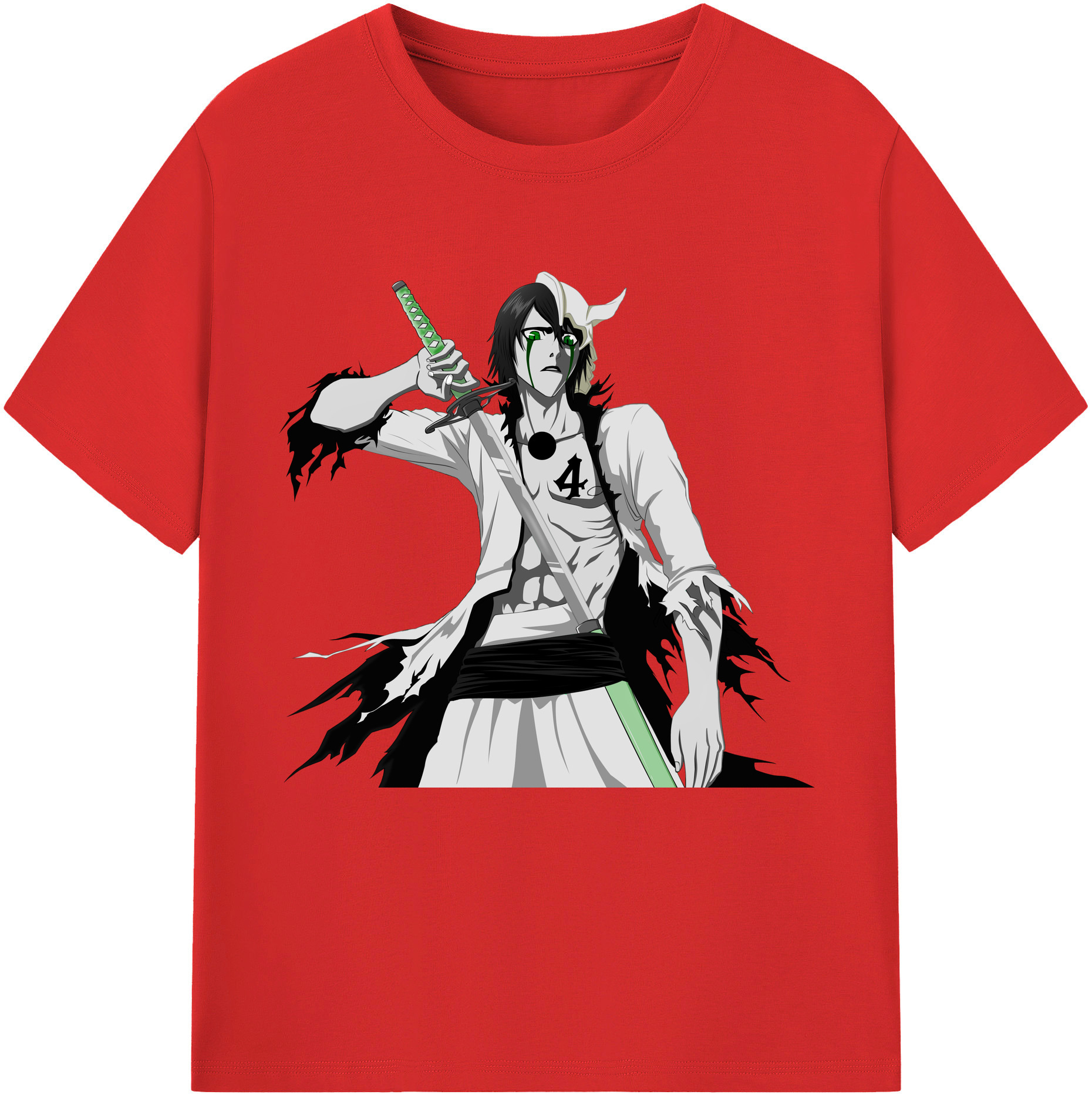 （画像用） ブリーチ ウルキオラ·シファー BLEACH Ulquiorra cifer 綿100％半袖Tシャツ（フロントプリント）