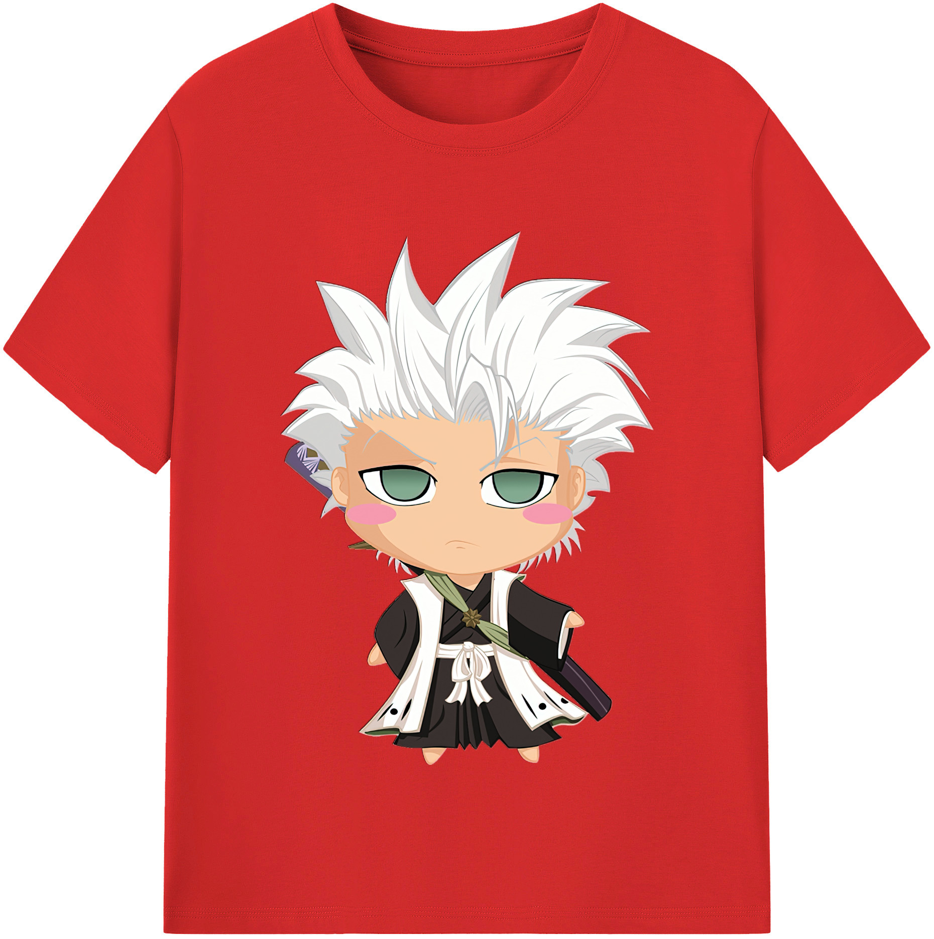 （画像用） ブリーチ 日番谷冬獅郎（ひつがや とうしろう） BLEACH Hitsugaya Toushirou 綿100％半袖Tシャツ（フロントプリント）