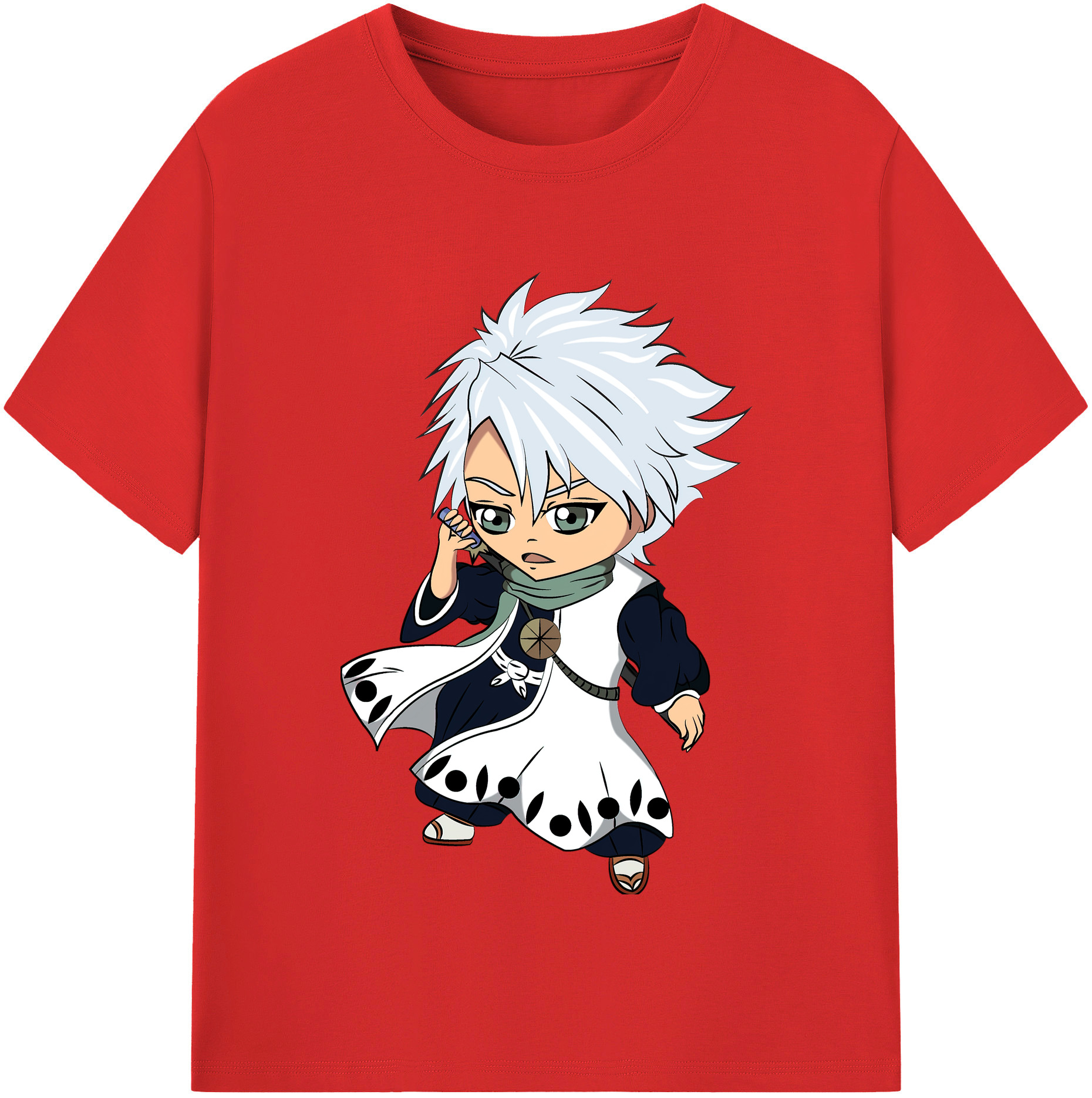 （画像用） ブリーチ 日番谷冬獅郎（ひつがや とうしろう） BLEACH Hitsugaya Toushirou 綿100％半袖Tシャツ（フロントプリント）